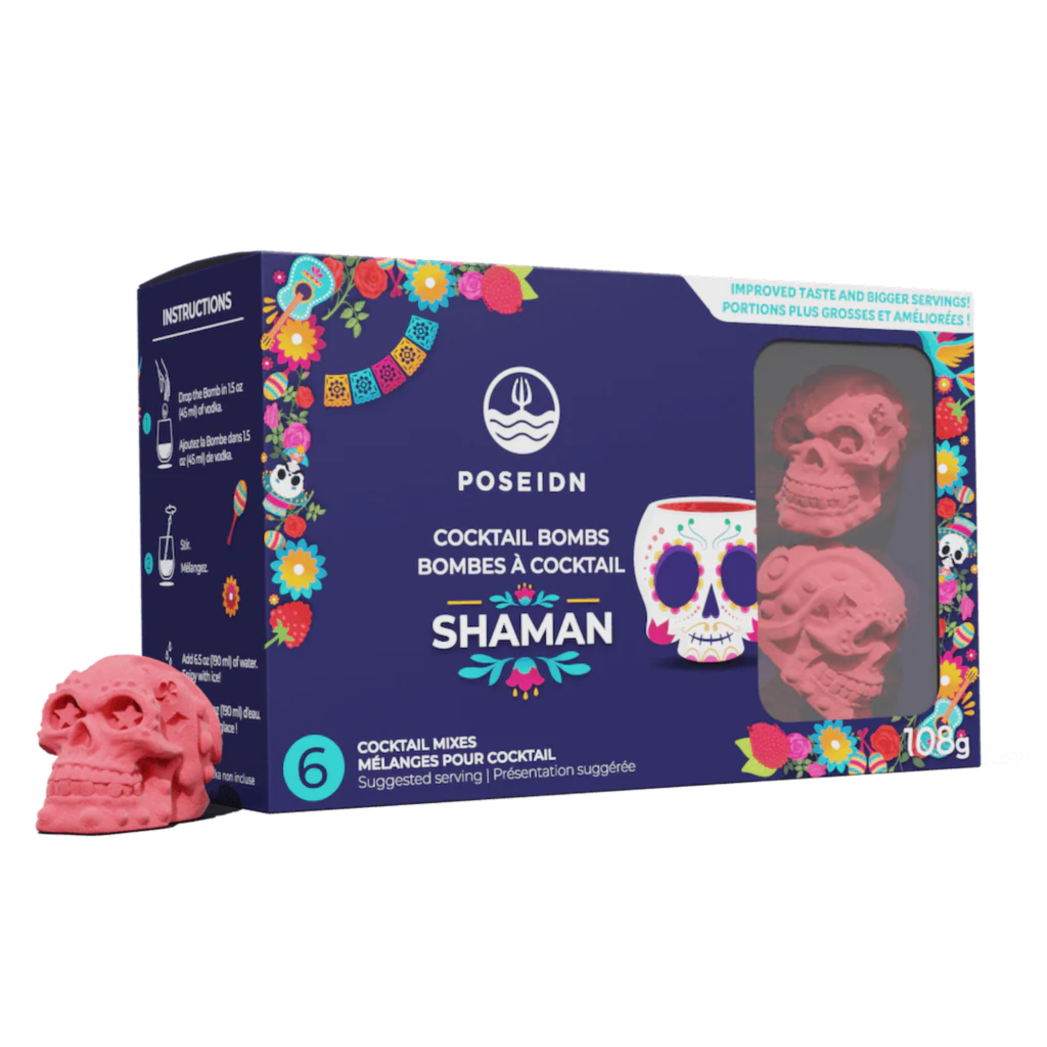 Ensemble de 6 bombes à cocktail Shaman - Poseidn