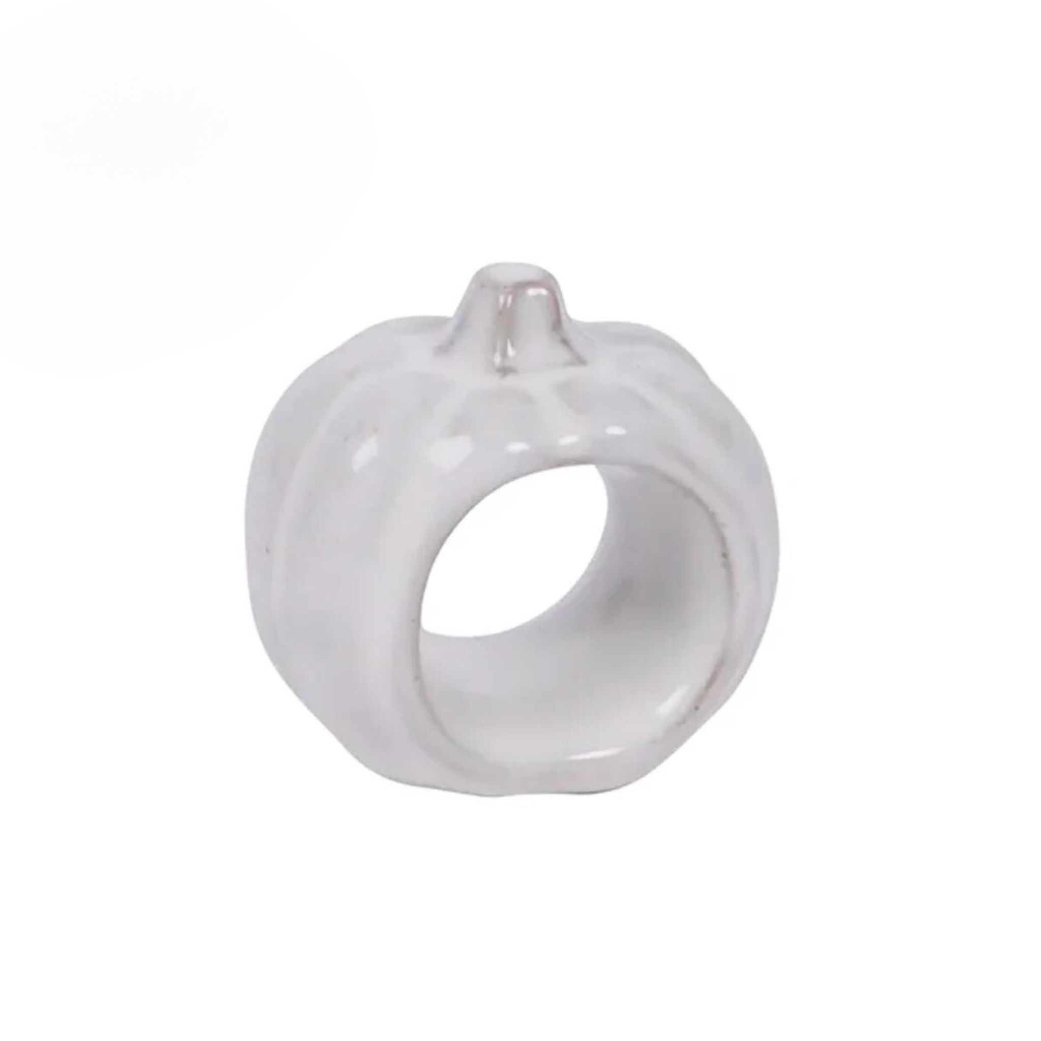 Ensemble de 4 anneaux de serviette en forme de citrouille Blanche