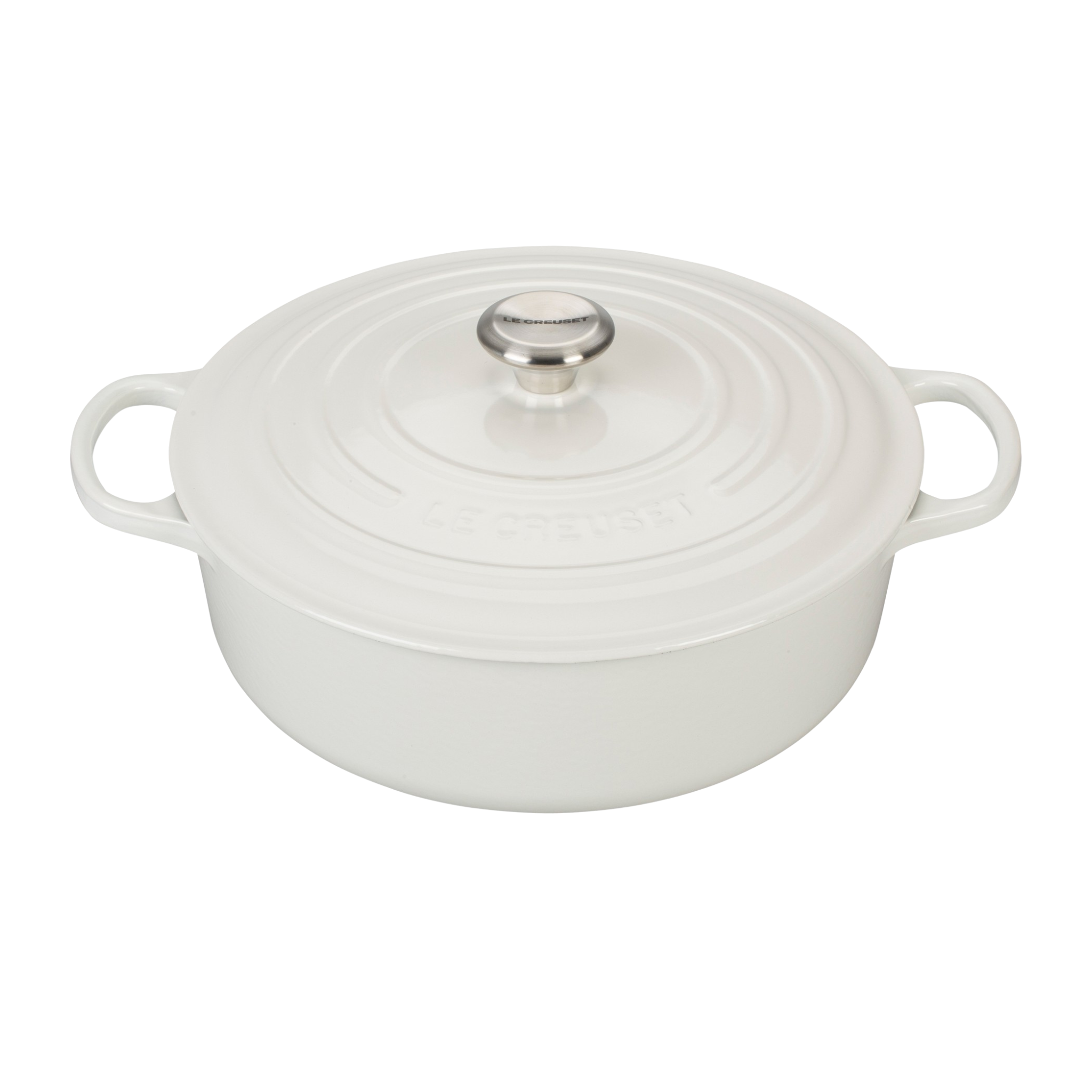 Cocotte ronde peu profonde Blanche 6,2 L – Le Creuset