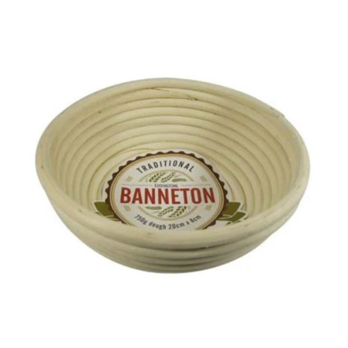 Panier rond à canne en rotin pour levage de pâte à pain 18 x 9 cm Panier rond à canne en rotin pour levage de pâte à pain 18 x 9 cm