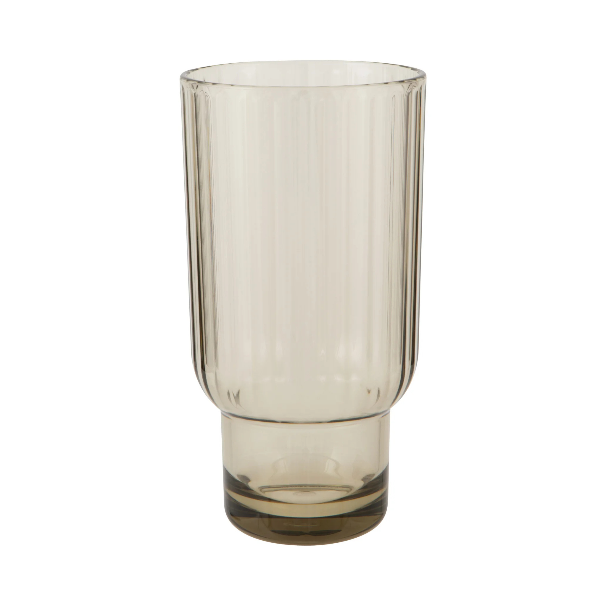 Verre highball cannelé en acrylique vert olive 650 ml - Danica