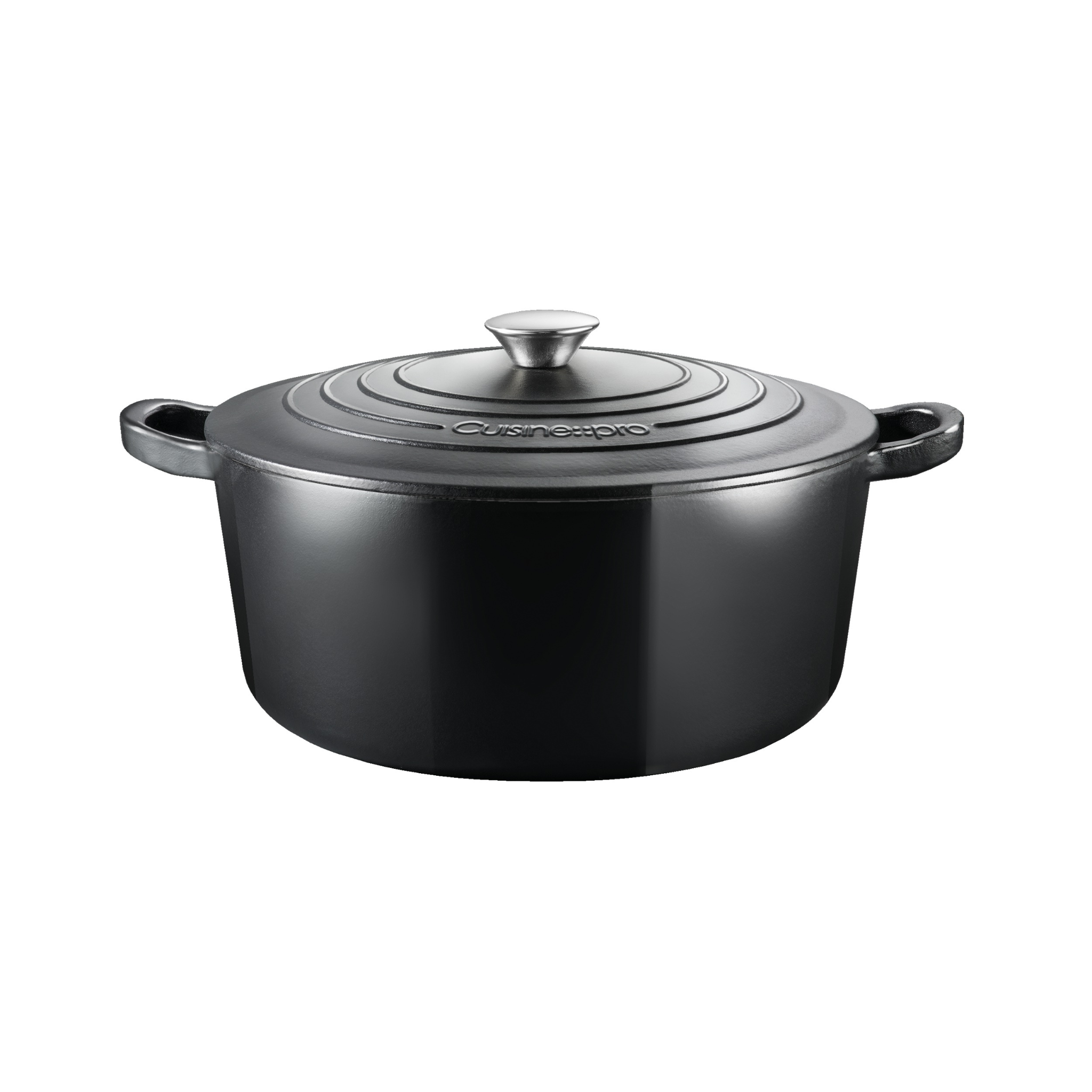 Cocotte ronde en fonte noire LE CONNOISSEUR™ 6,3 L - Cuisine::pro®