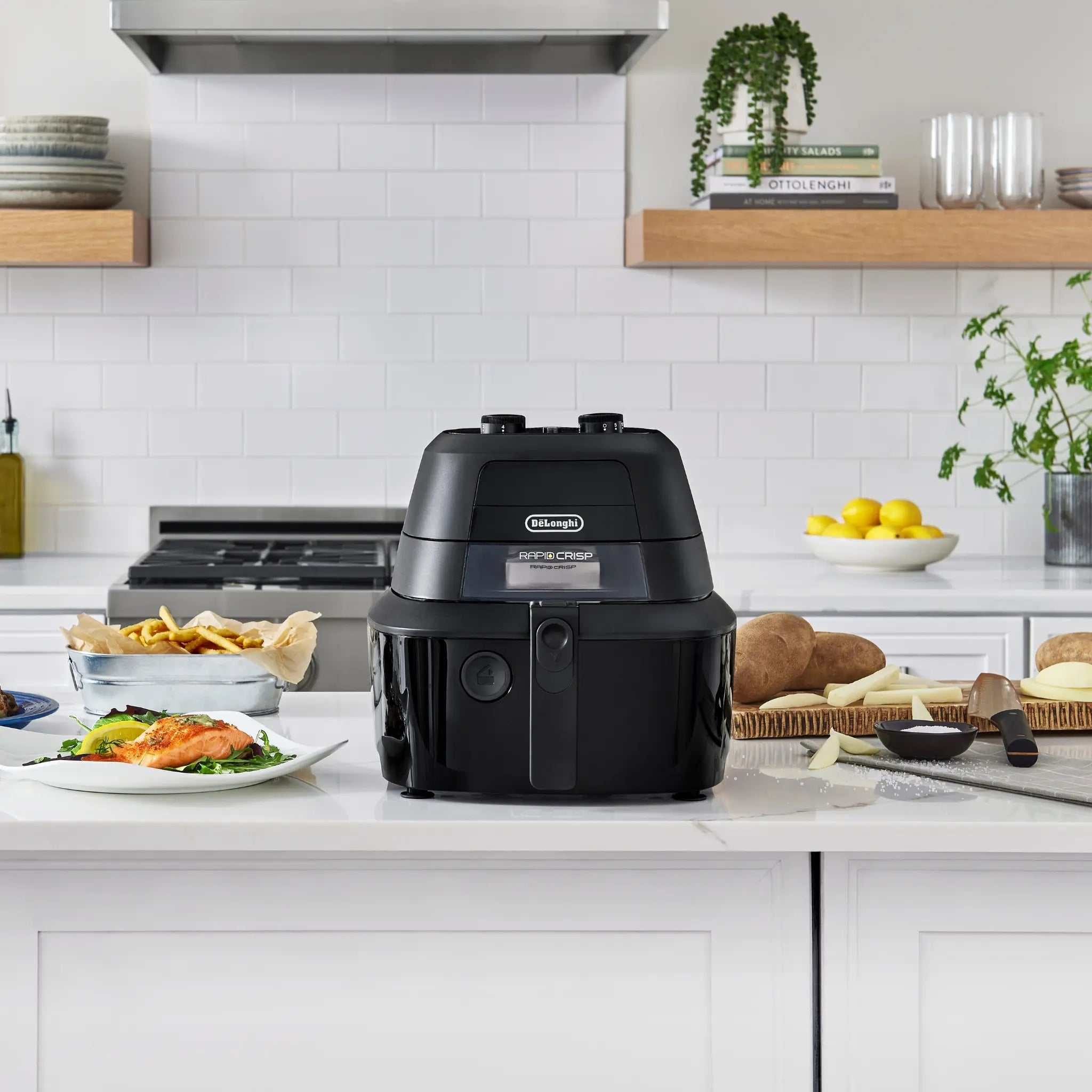 Friteuse à air Rapid Crisp De’Longhi avec bol de 4 pintes pour cuisson rapide et saine