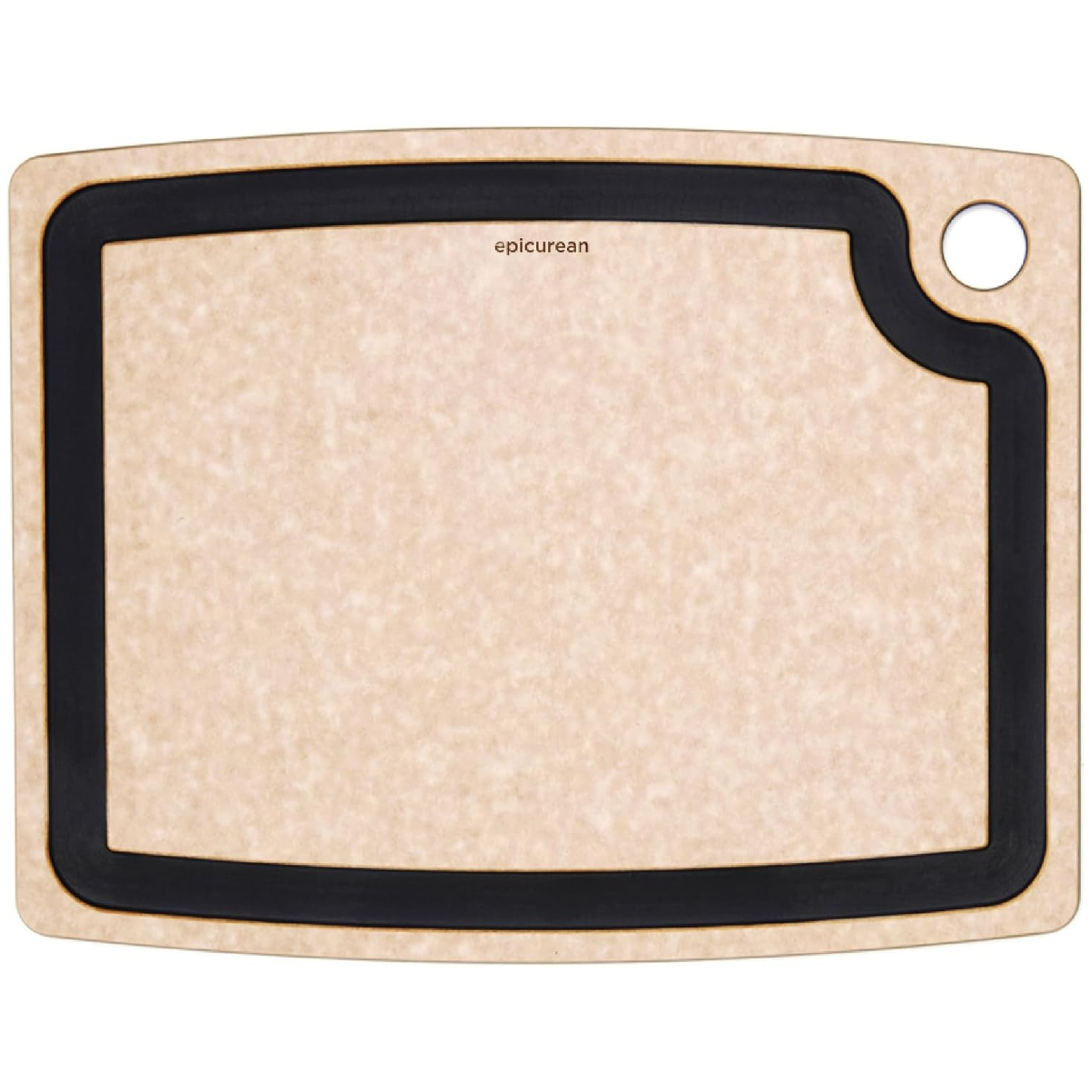 Planche à découper Gourmet Series naturel/noir 36,8 x 28,6 cm - Epicurean