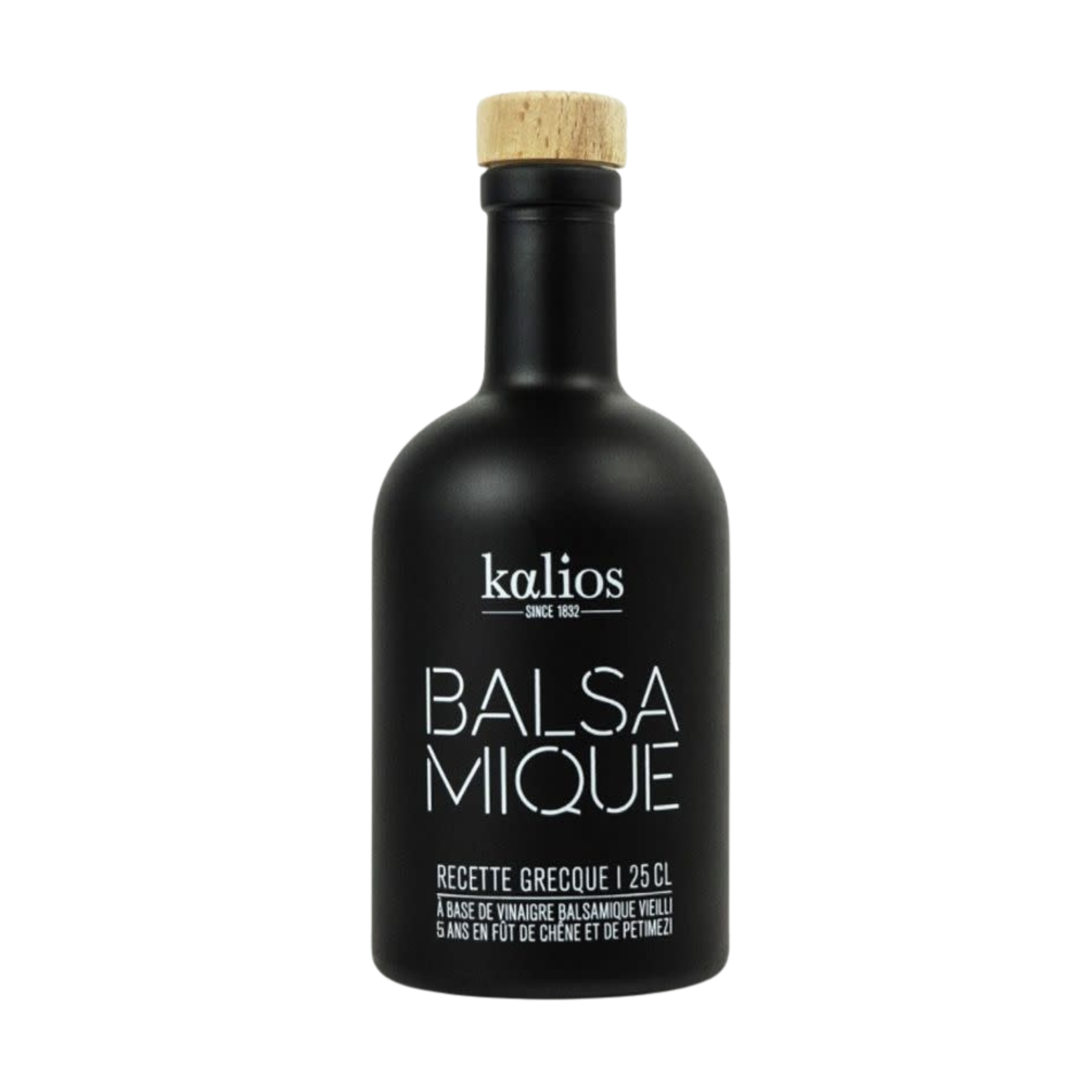vinaigre balsamique au petimézi Kalios bouteille noire