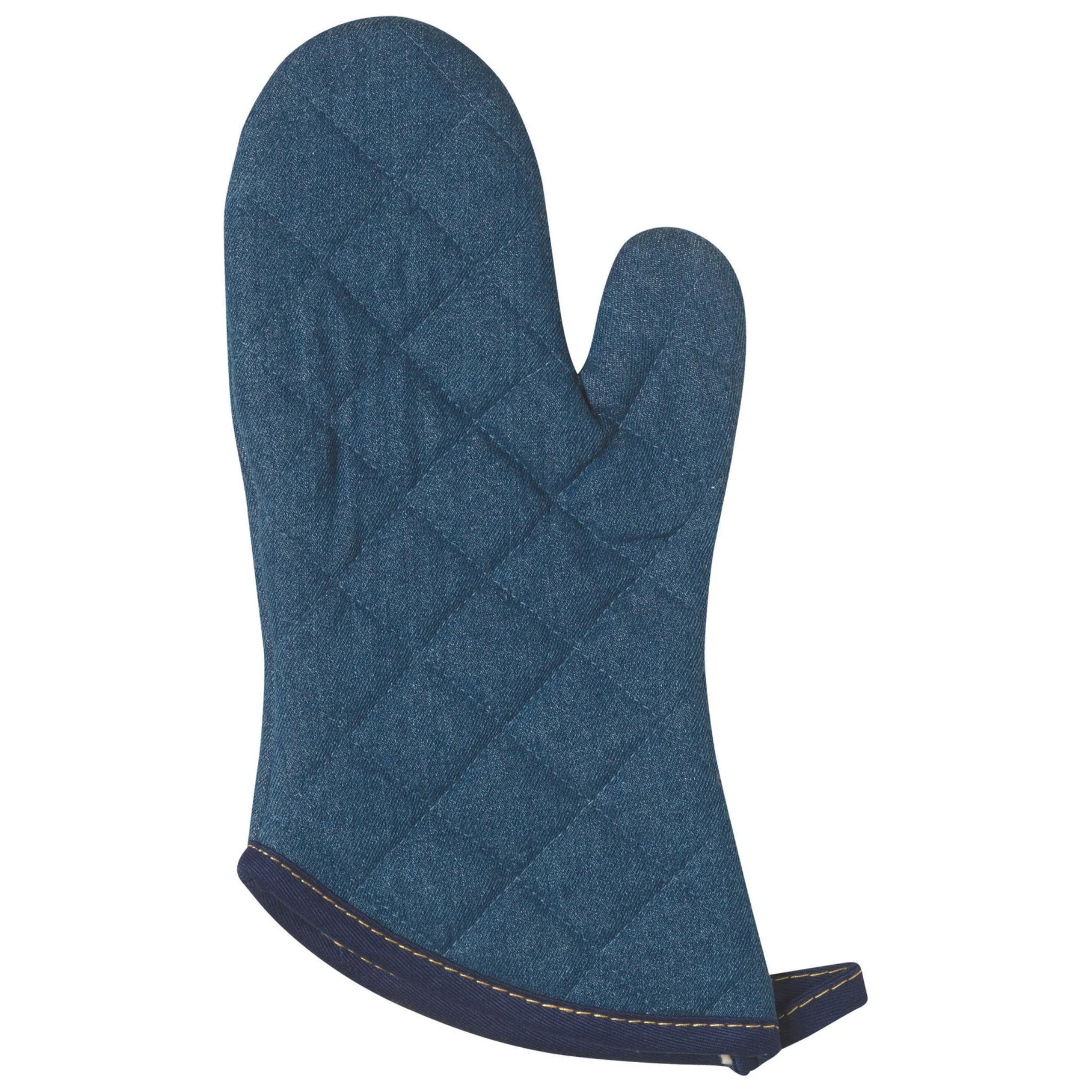 Mitaine de four coton denim vue de dessus