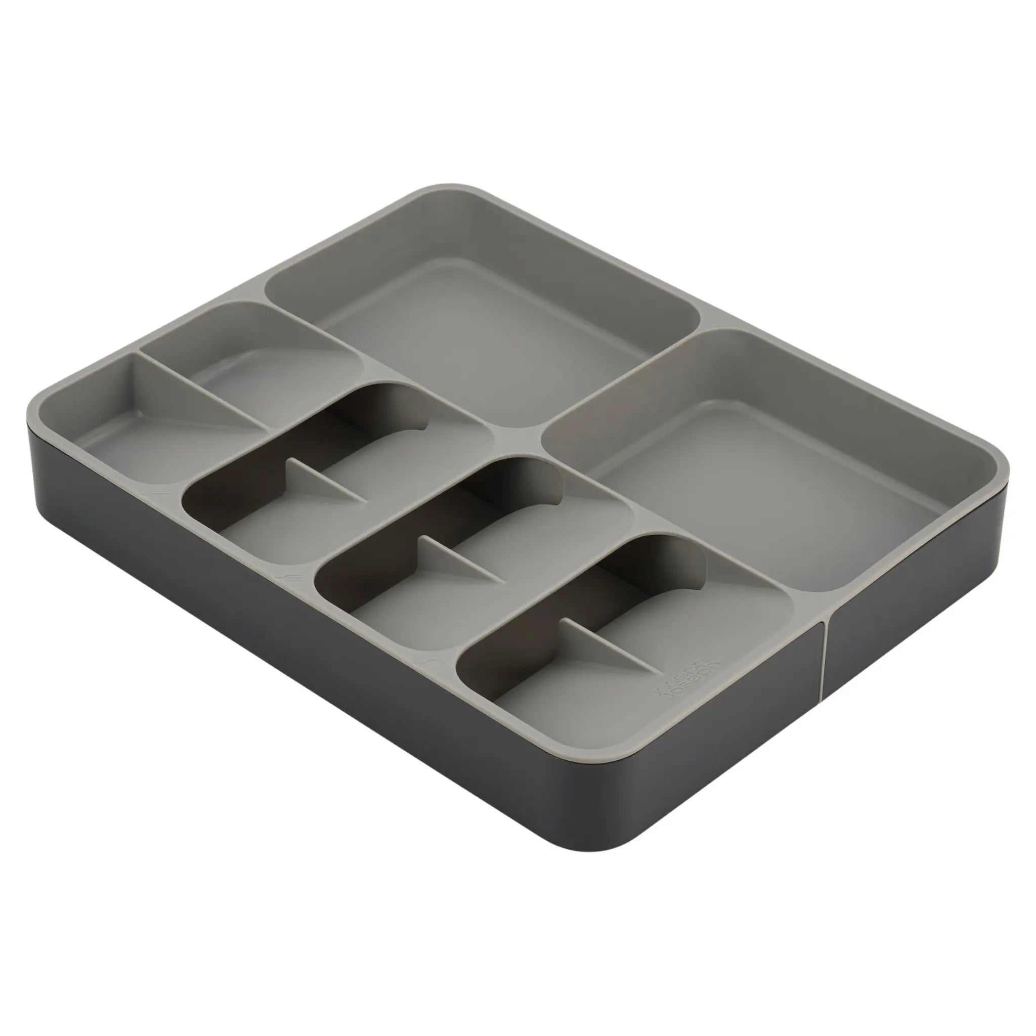 Organisateur de tiroir de cuisine extensible gris Joseph Joseph avec compartiments multiples pour couverts et ustensiles