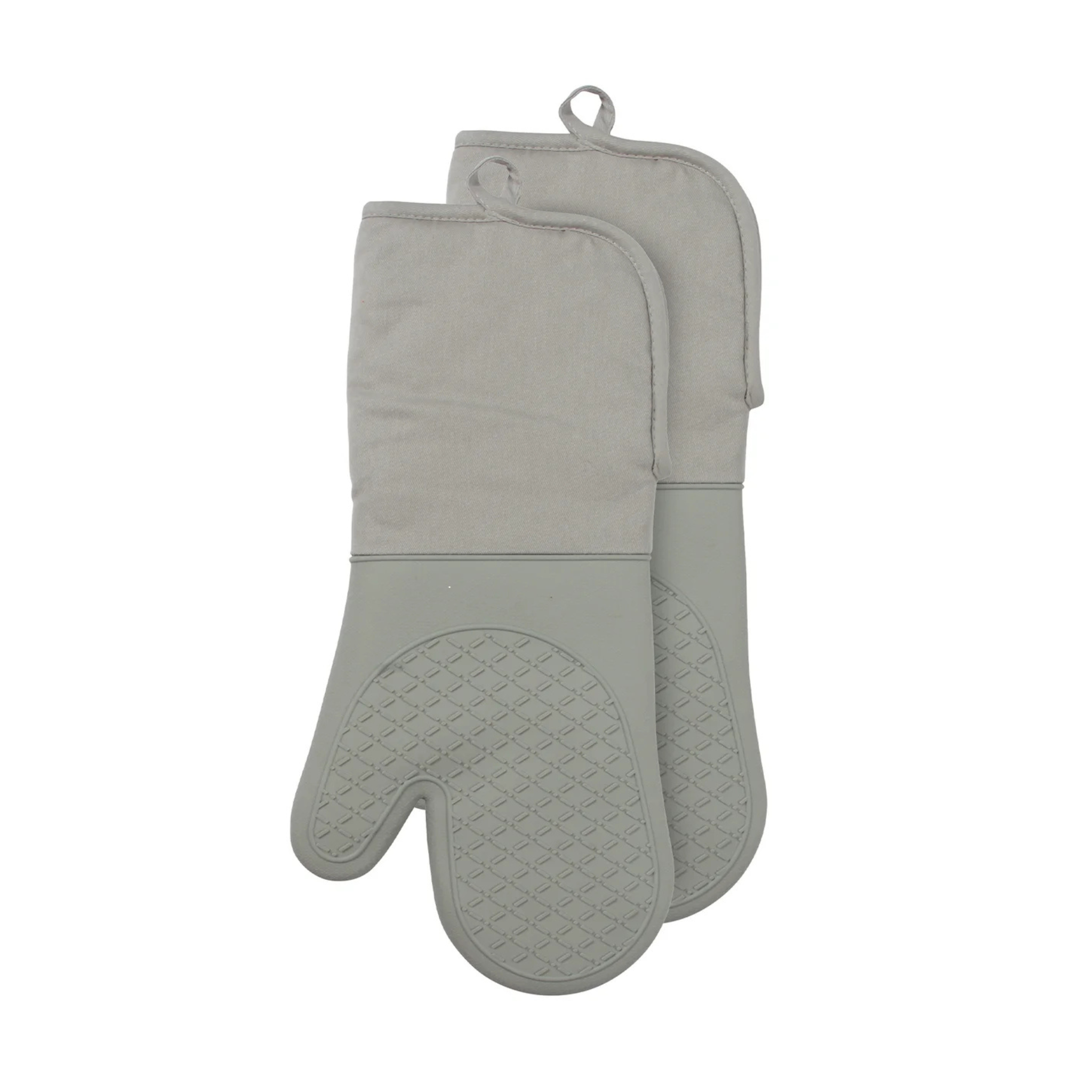Ensemble de 2 mitaines de four en silicone Grises
