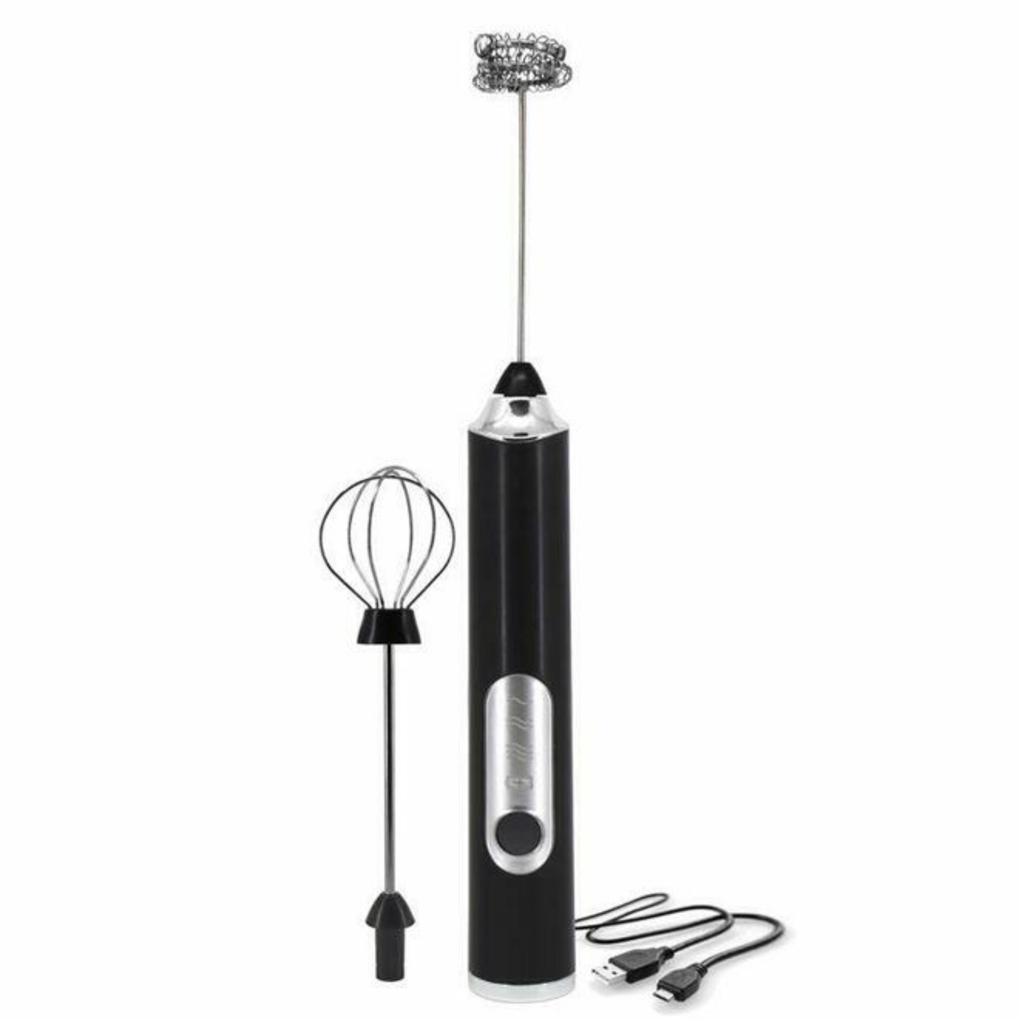 Mousseur à lait rechargeable avec 2 fouets et 3 vitesses – Café Culture