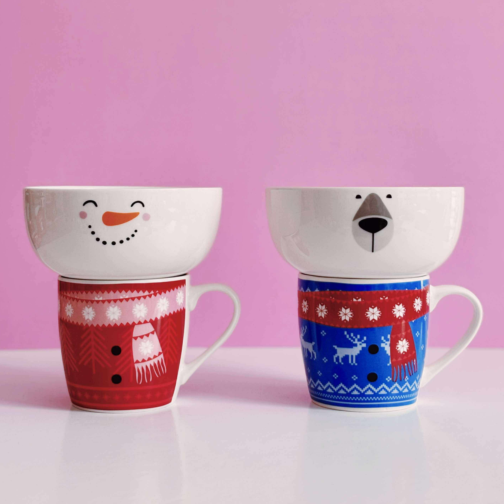 Ensemble tasse et bol de Noël, modèle assorti – Koppers
