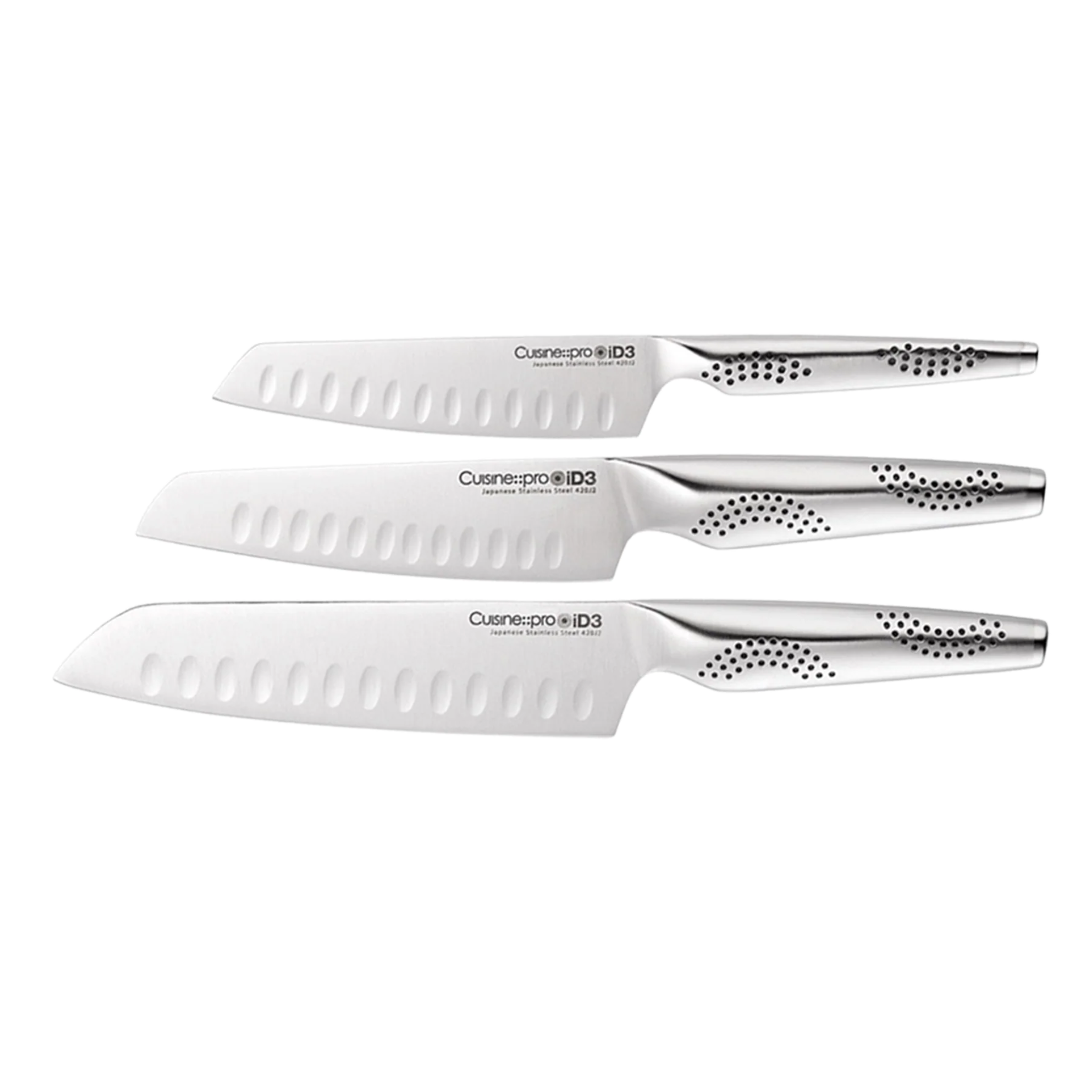 ensemble de couteaux santoku iD3® Cuisine::pro® vue complète