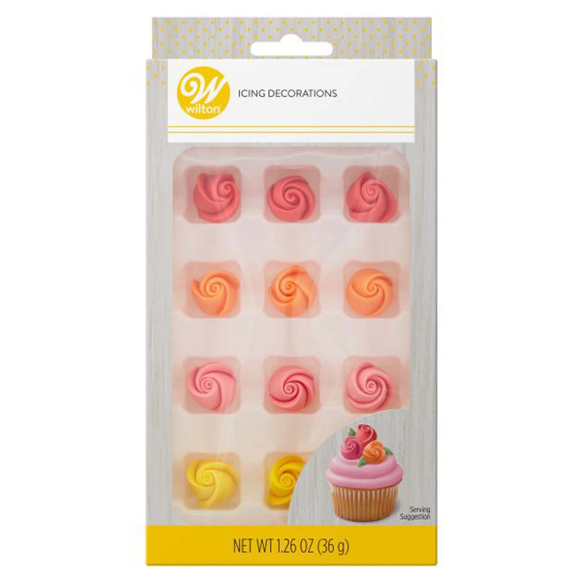 Ensemble de 12 fleurs en glace royale - Wilton