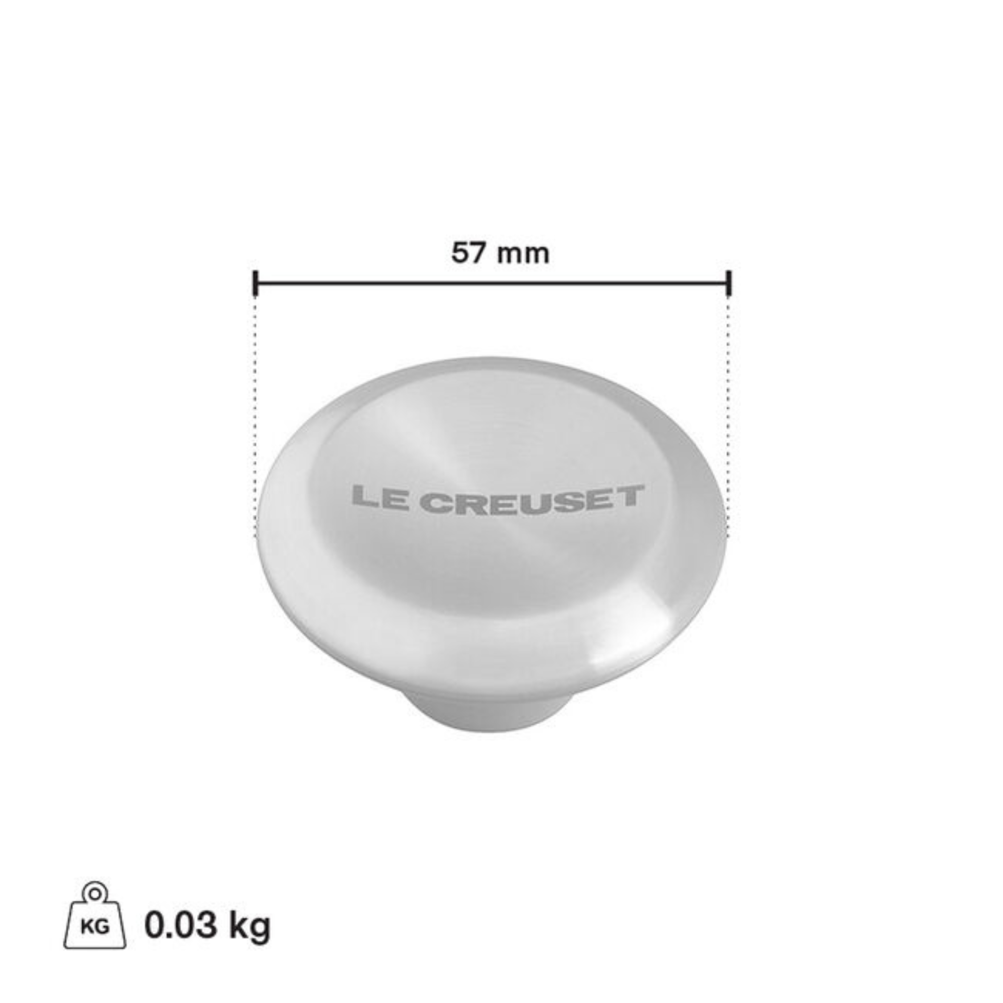 Bouton en acier inoxydable - Le Creuset