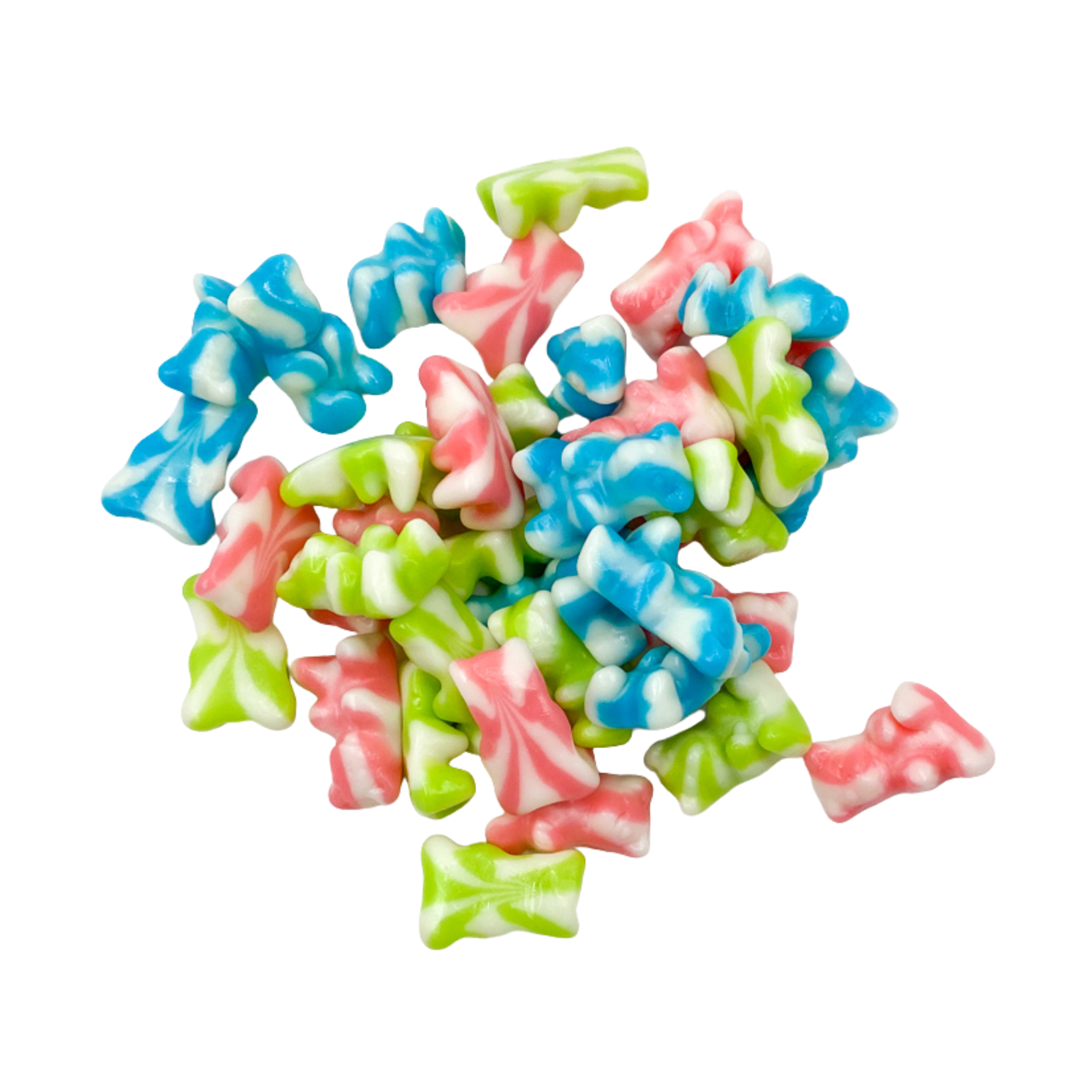 Détail des gummies oursons motif tourbillon

