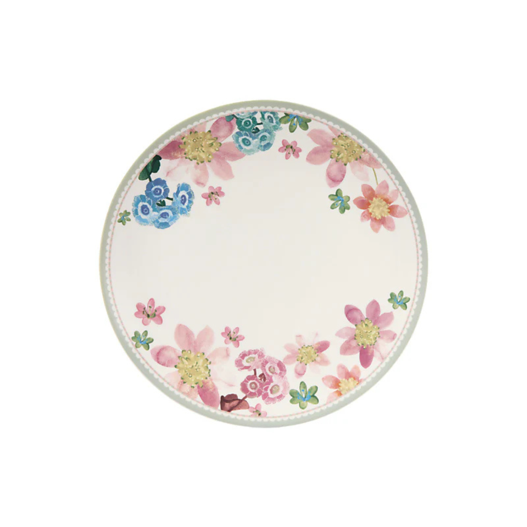 Grande assiette ronde Primula florale Blanche 32cm - Maxwell & Williams