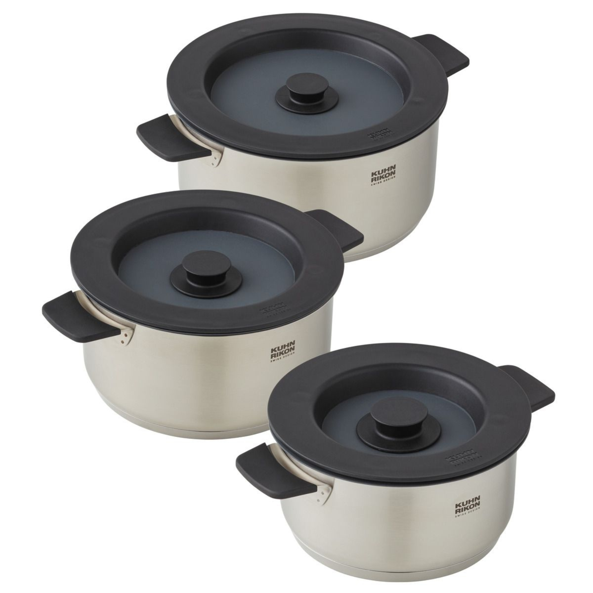 Kuhn Rikon Smart &amp; Compact 3-Piece Saucepan Set