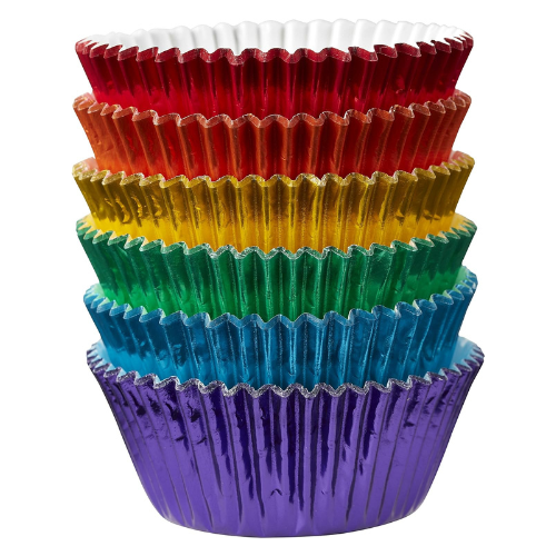 Ensemble de 72 moules à muffins en papier métallique couleur primaire - Wilton