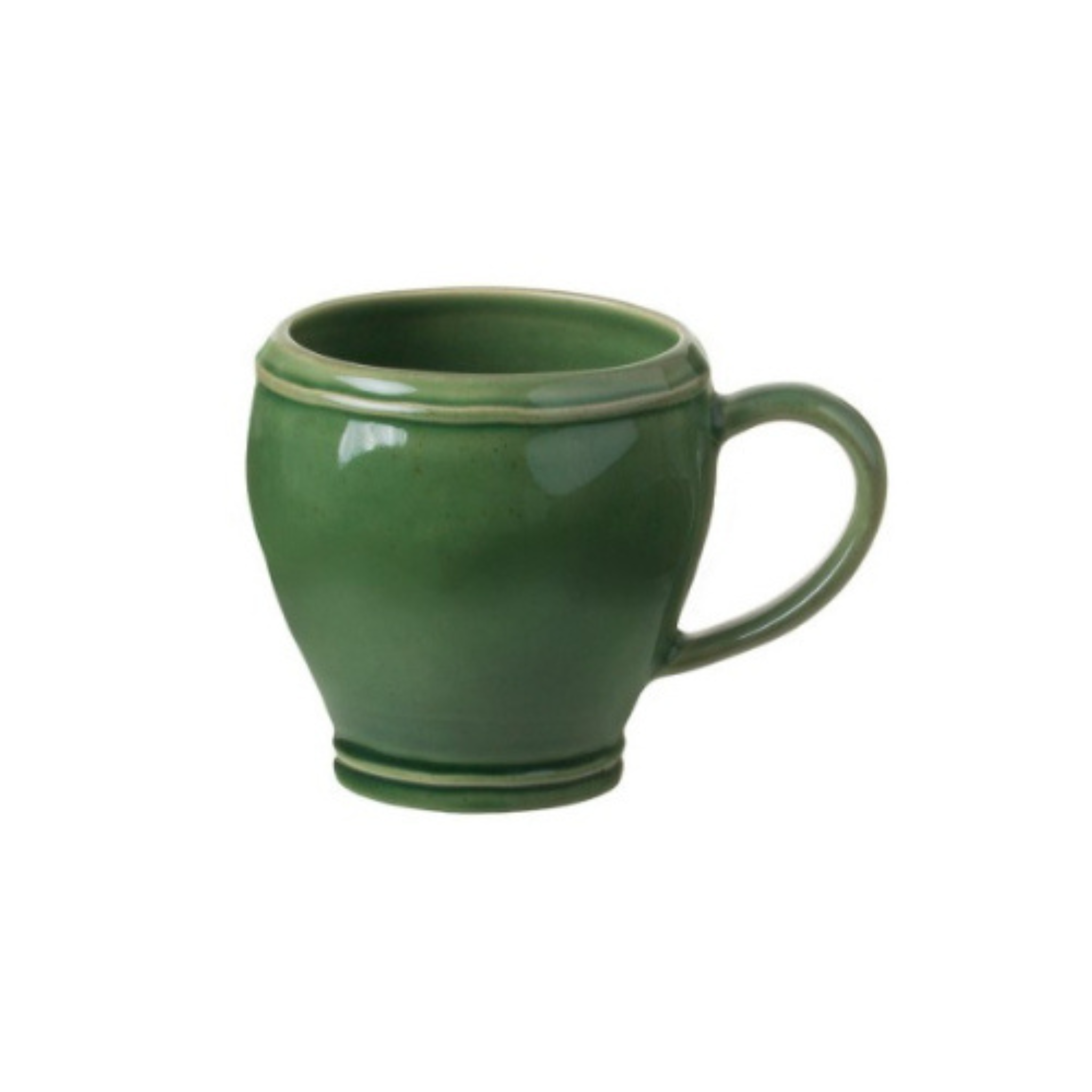 tasse en grès vue de dessus fontana green

