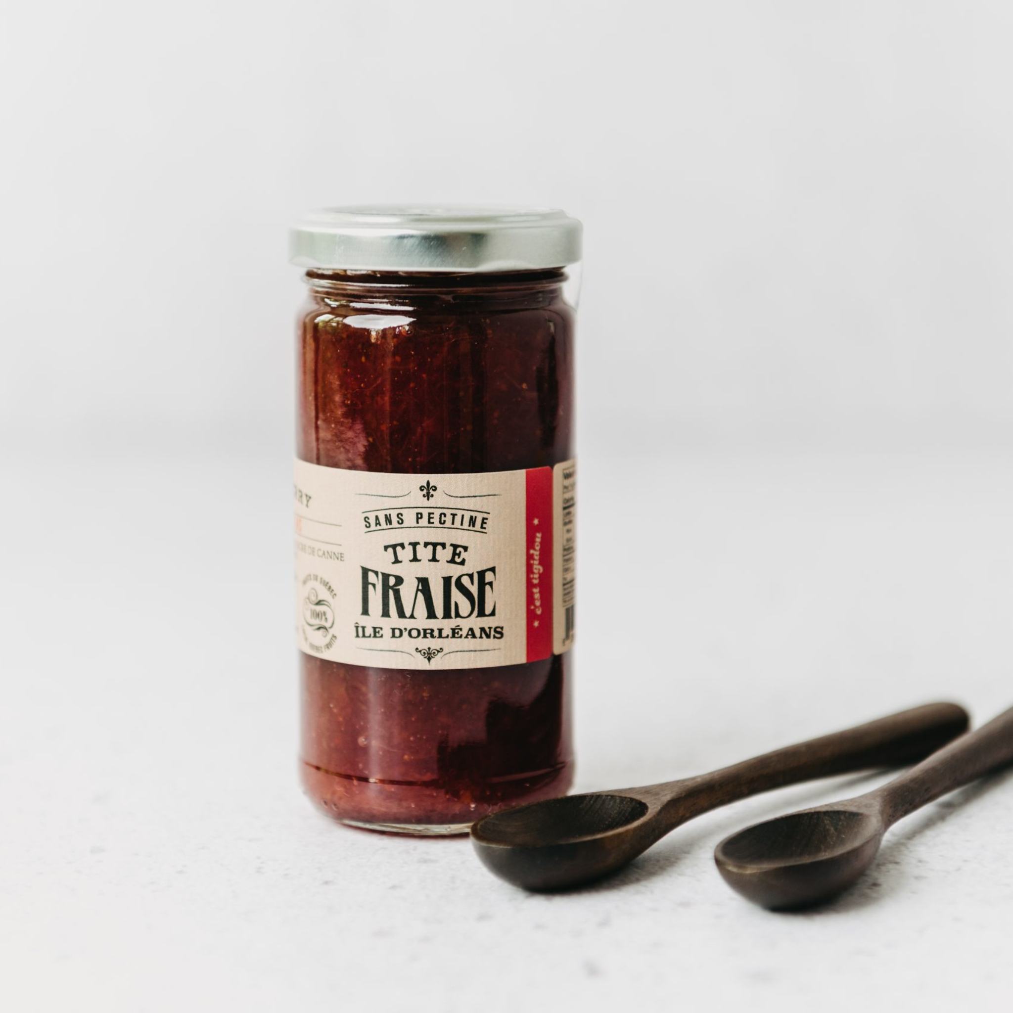 Confiture de petites fraises de l’Île d’Orléans 250 ml - Tigidou