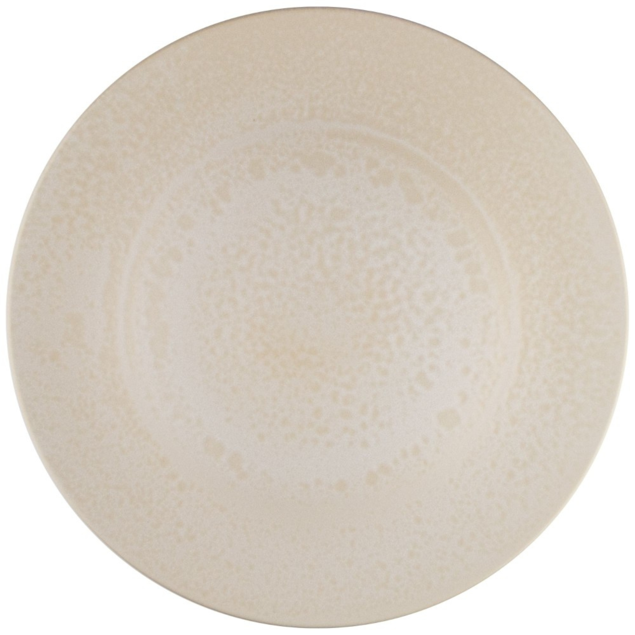 Assiette martelée en grès Beige 33 cm - Mesa Ceramics