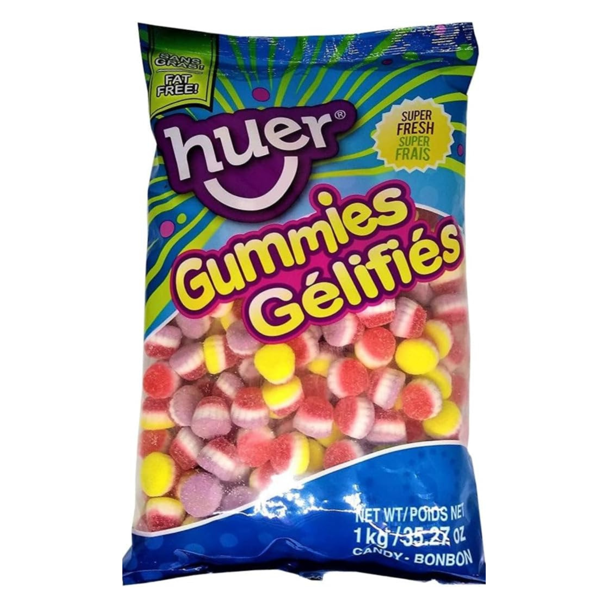 Sac de bonbons gélifiés cupcakes Huer 1 kg vue complète