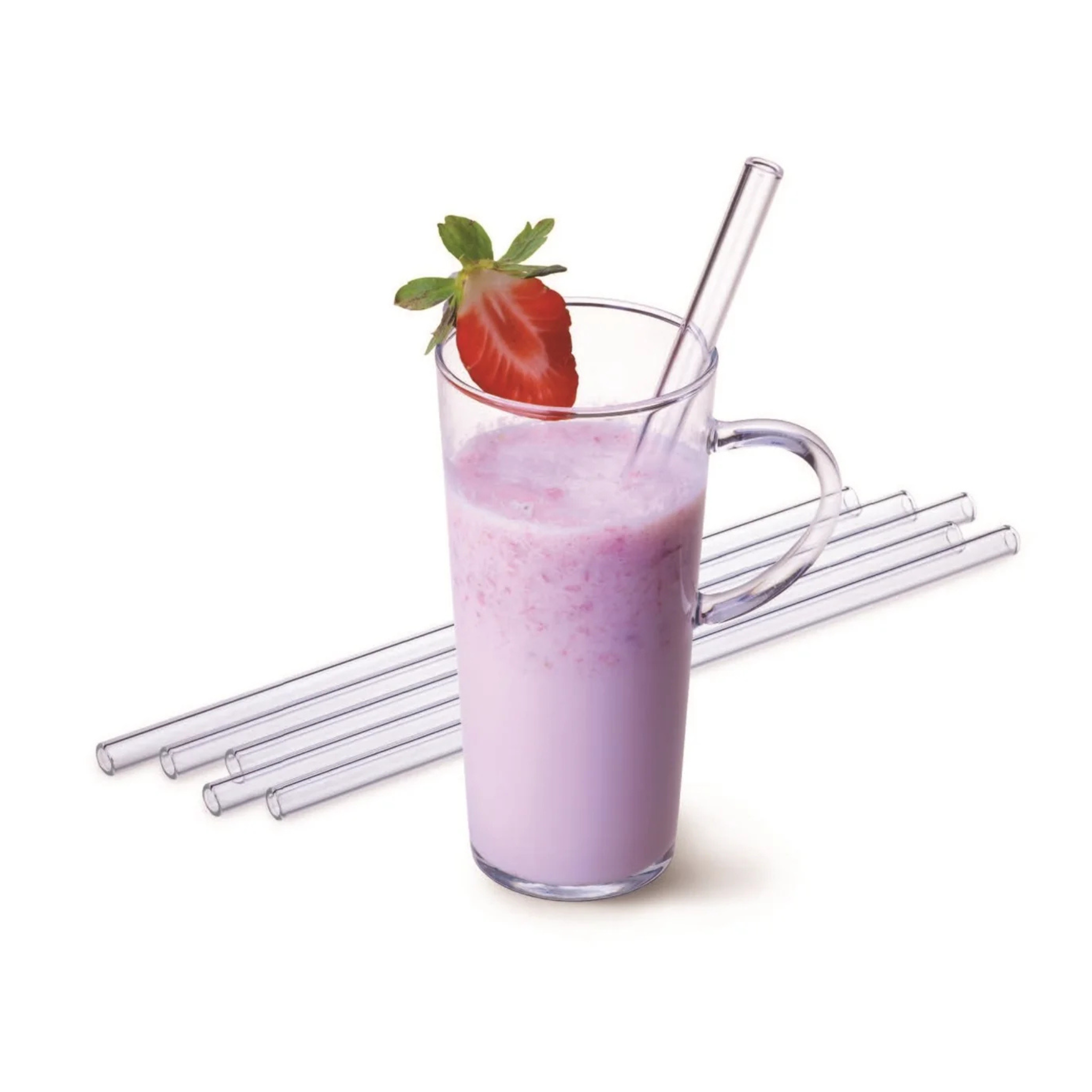 Ensemble de 6 pailles droites avec brosse