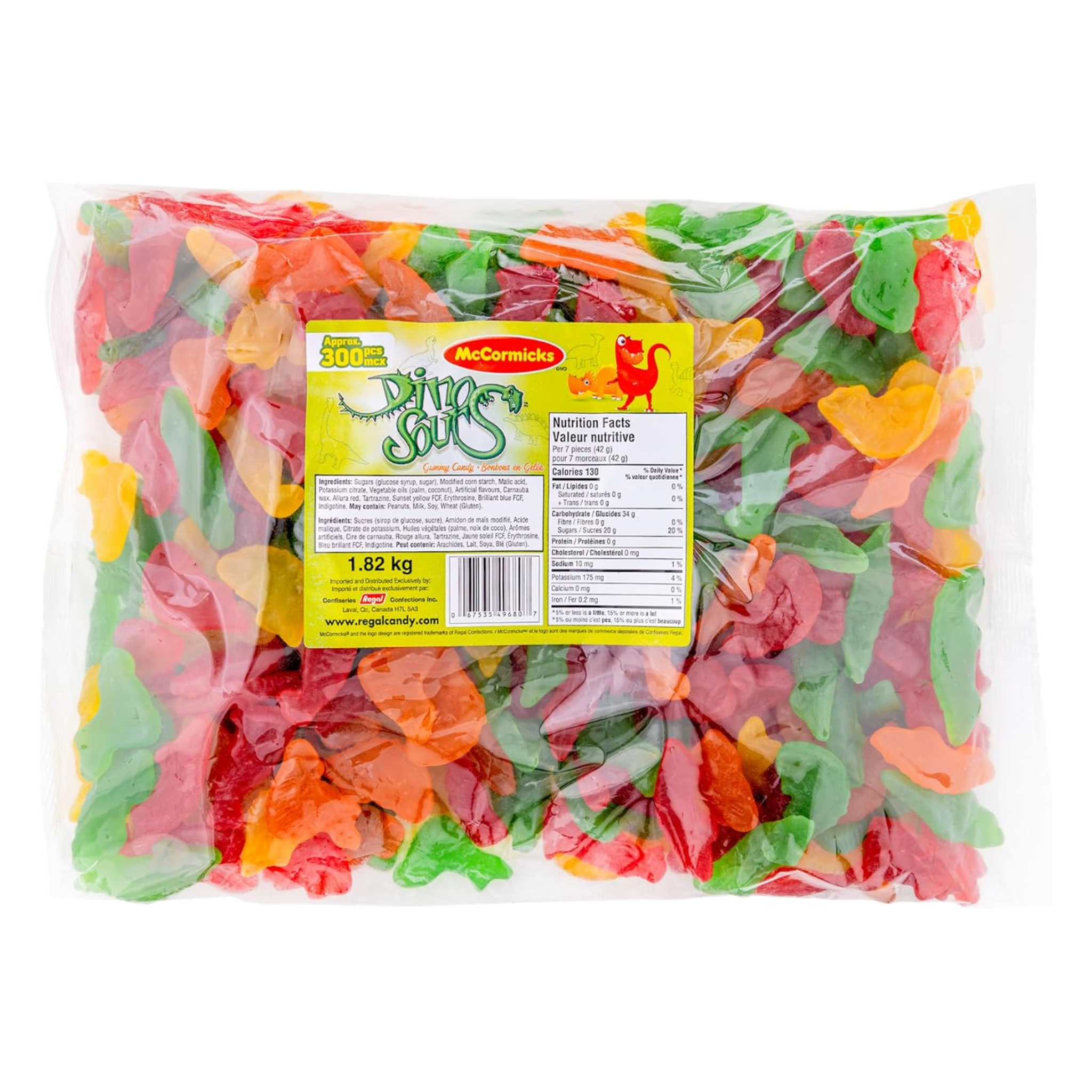 Bonbons en gelée Dino-Sours 1.8kg - McCormicks