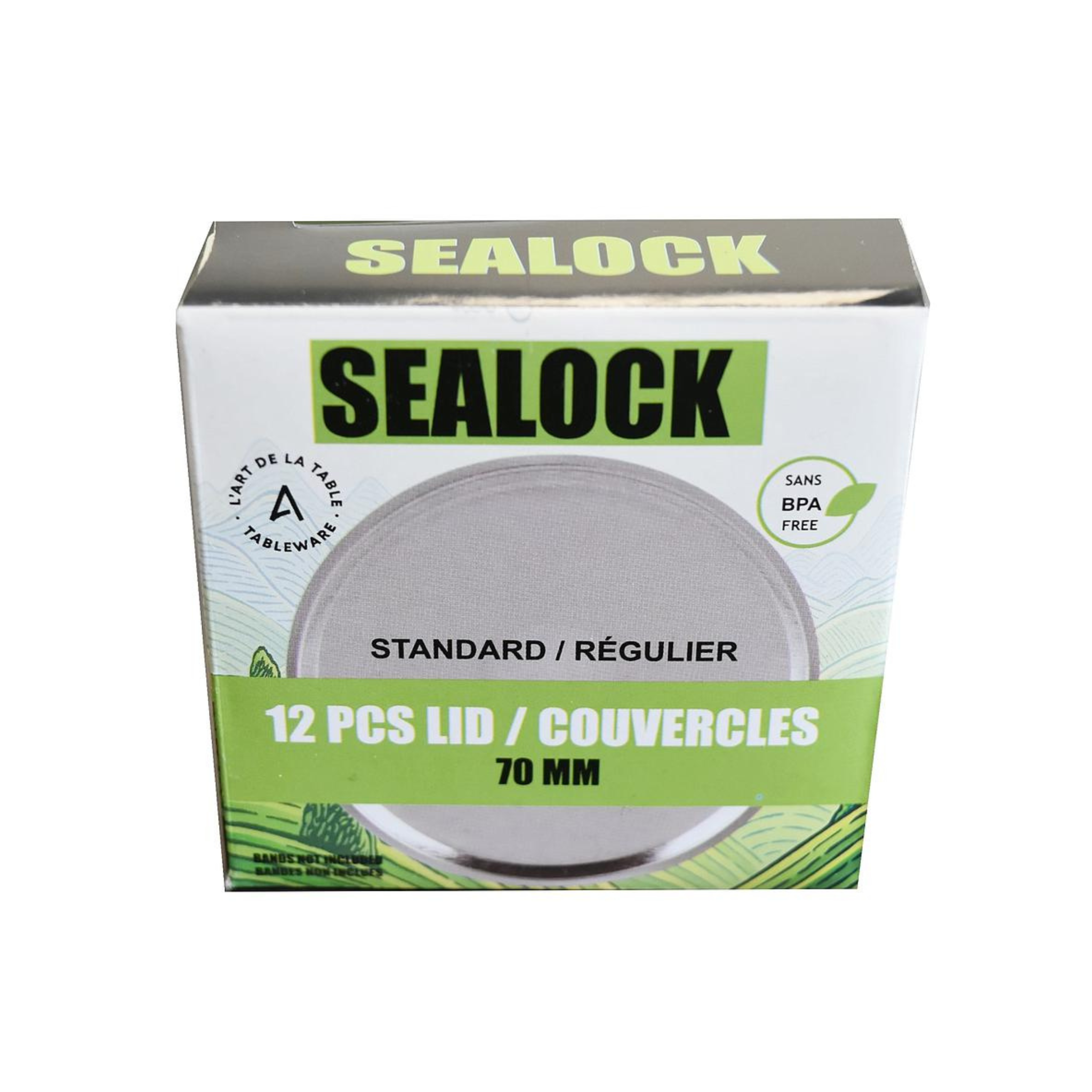 Ensemble de 12 couvercles 70mm Sealock