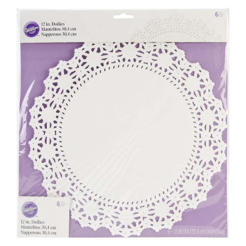 Ensemble de 6 napperons à pâtisserie Blancs 12 po - Wilton