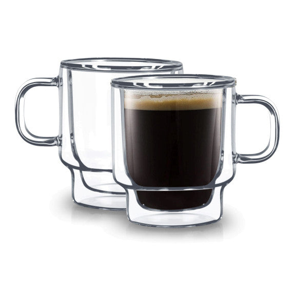 Ensemble de 2 tasses à expresso double paroi empilables 100ml
