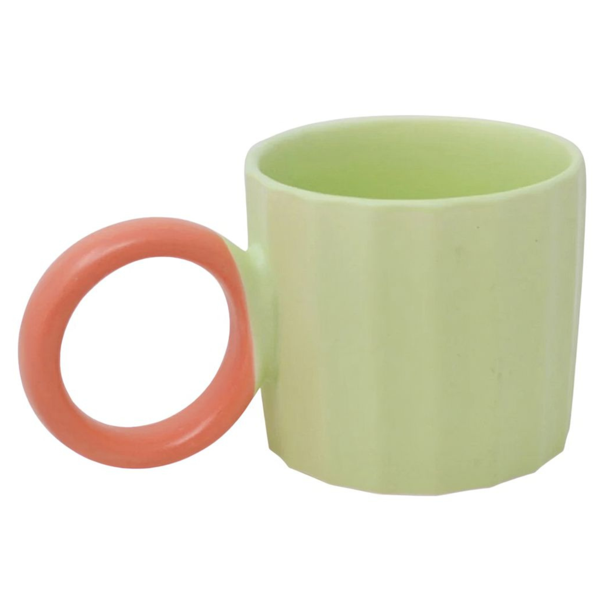 Tasse en céramique Ondulée Verte 16oz