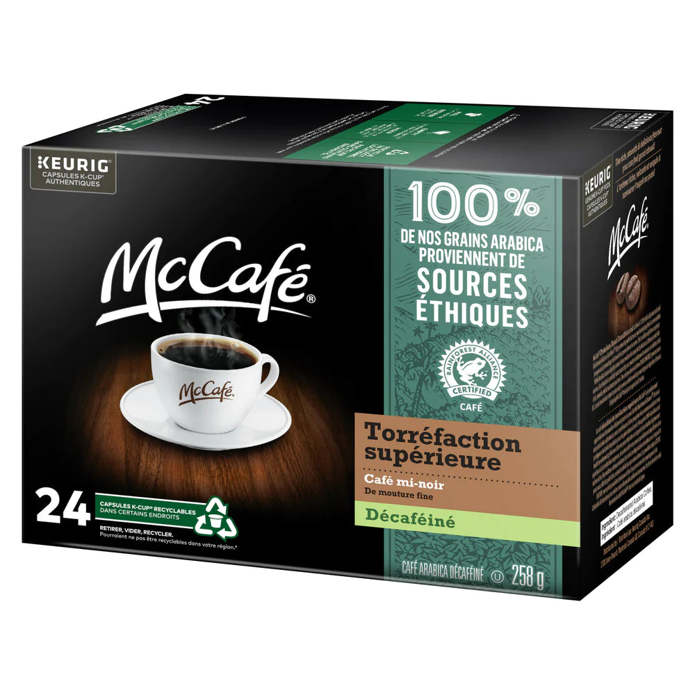 Box of 24 decaffeinated McCafé coffee capsules