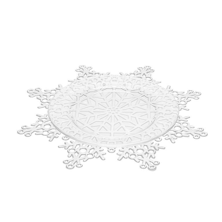 Napperon en forme de flocon de neige Argent 15po