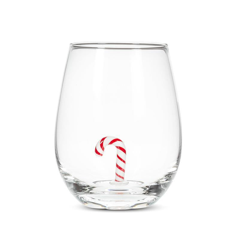 Verre à vin Canne de Noël 20oz