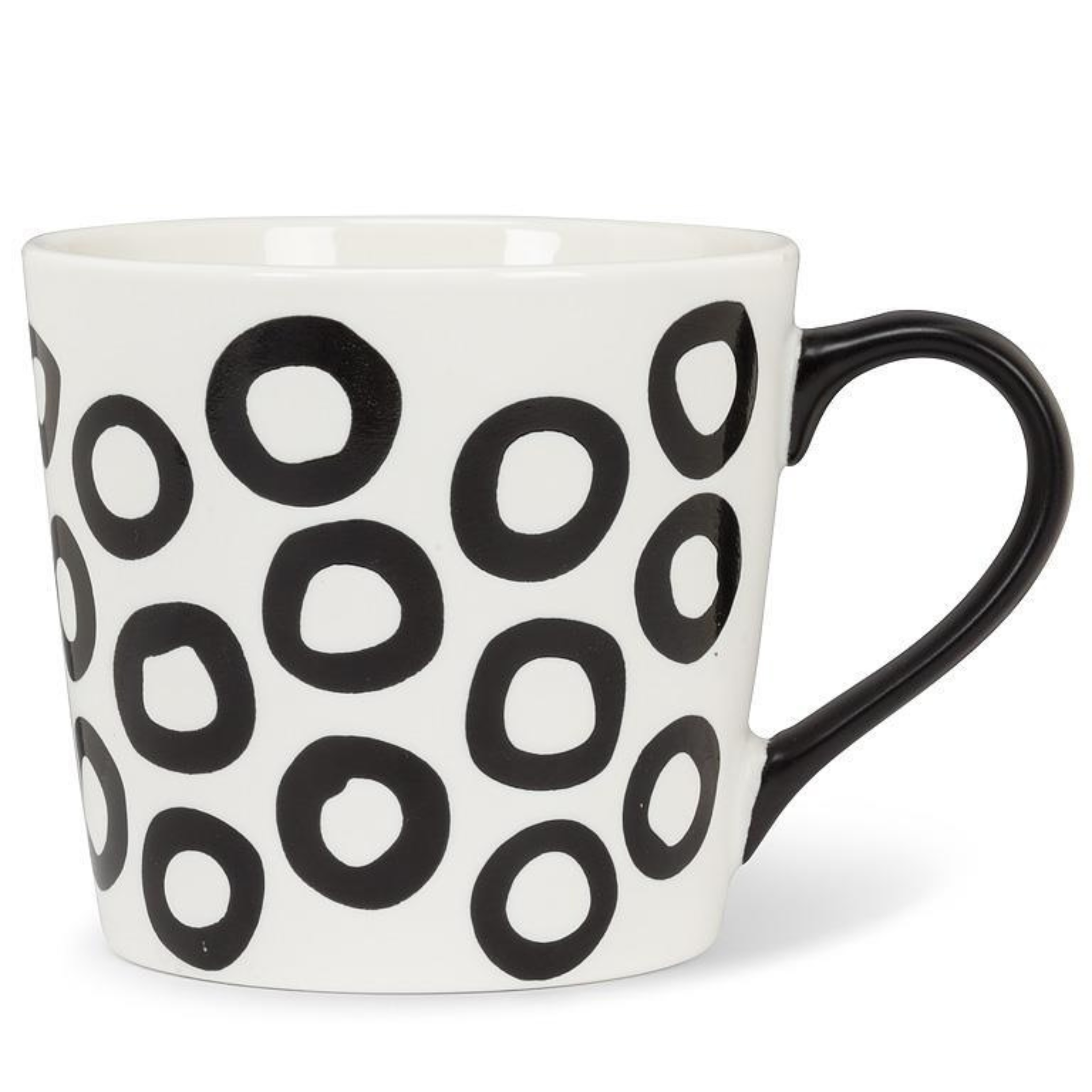 Tasse Blanche avec Cercles Noirs 370 ml