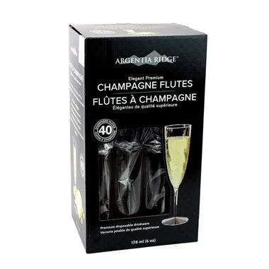 Ensemble de 40 coupes à champagne en plastique