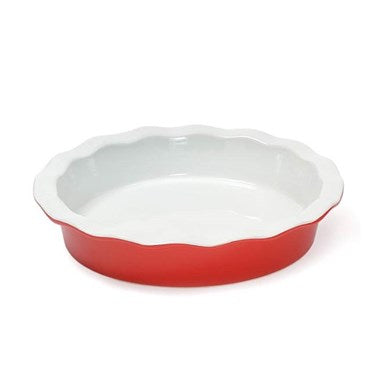 Red ceramic tart mold 24cm