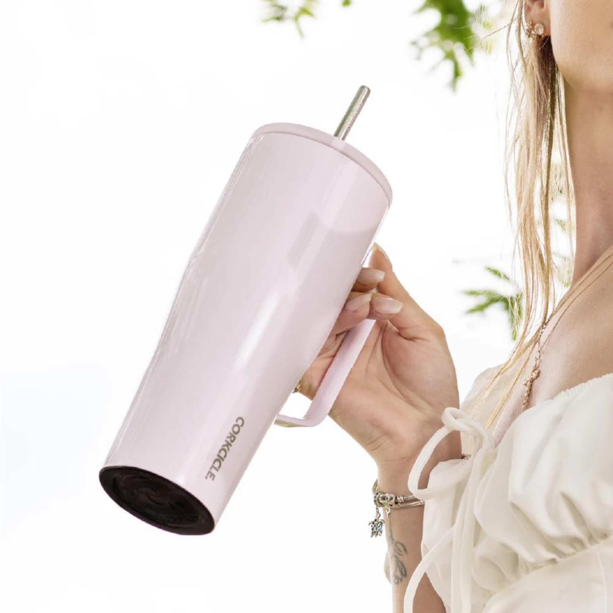 Tasse isolante XL Rose Brillante 30 Oz - Corkcicle