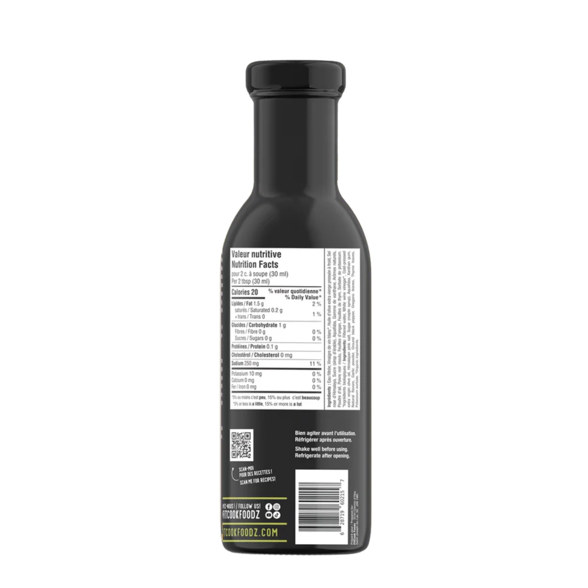 Vinaigrette L'Italienne 355ml - Le Fit Cook