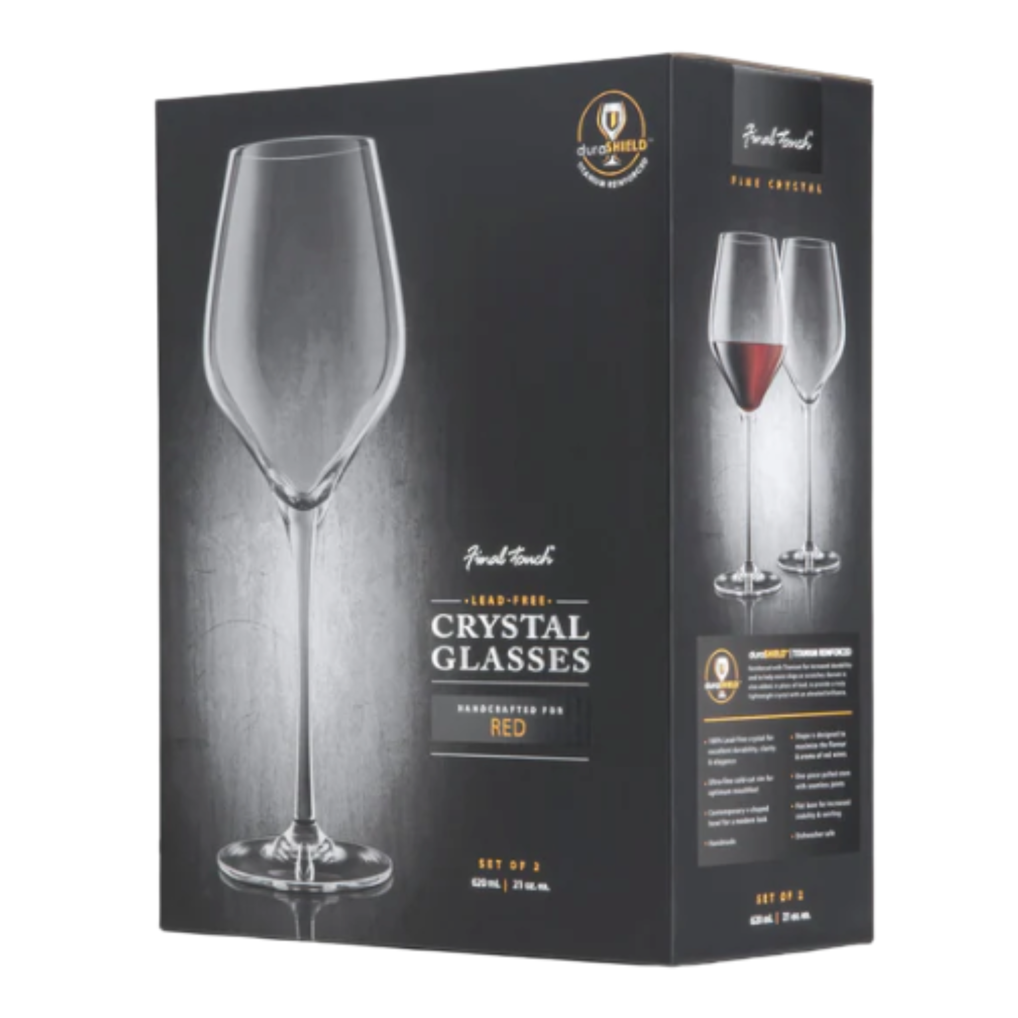 Ensemble de 2 verres à vin rouge en cristal sans plomb – Final Touch