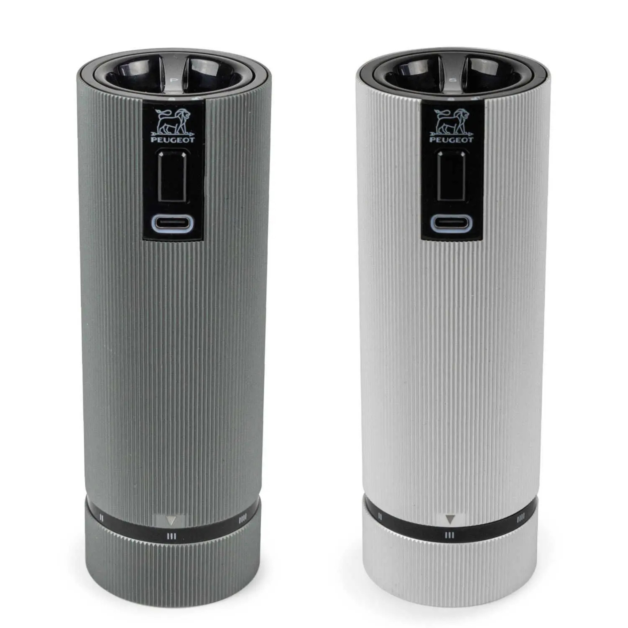 Ensemble de moulin à poivre et sel électrique Line Aluminium/Carbone - Peugeot