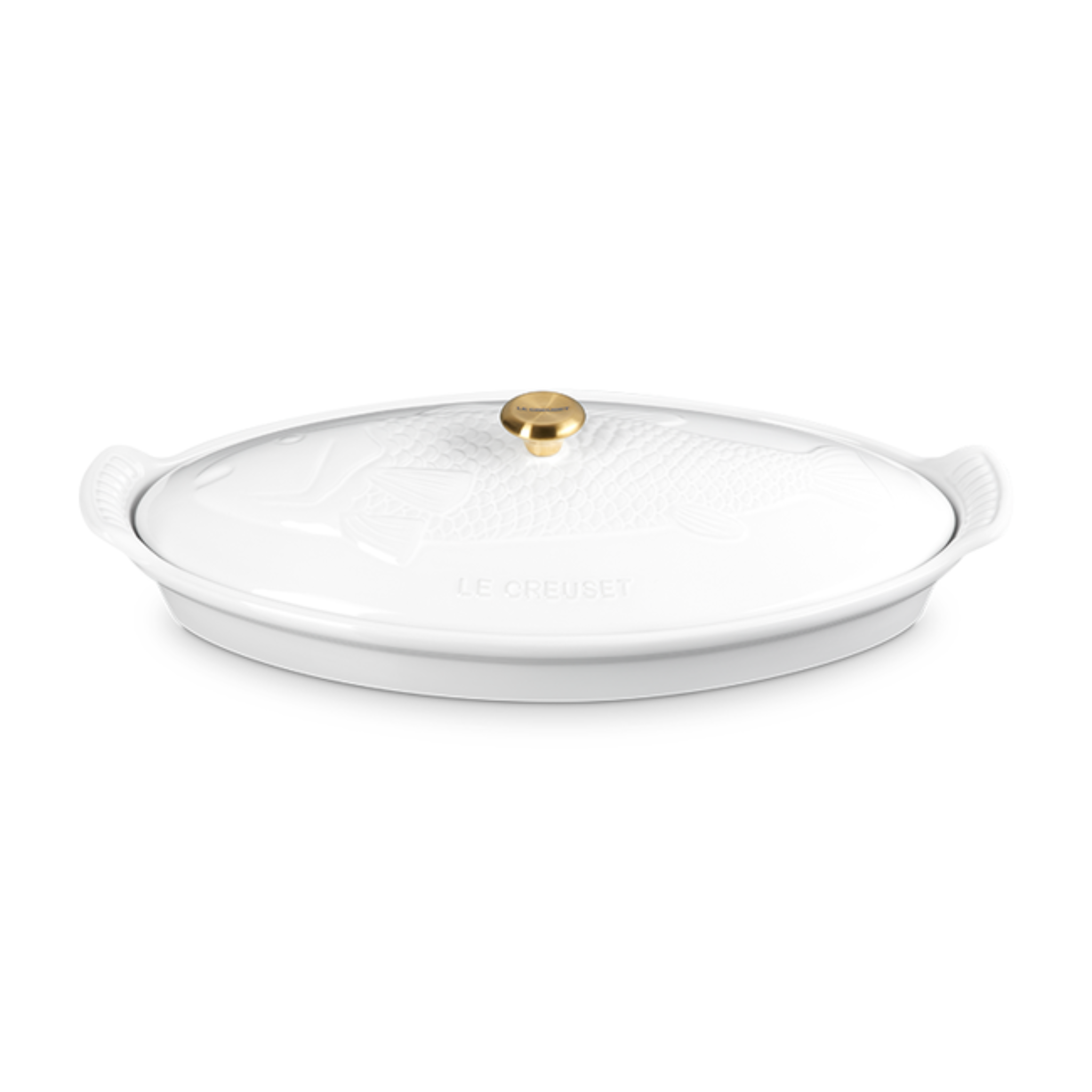 Le Creuset 1.6L White Ceramic Fish Dish