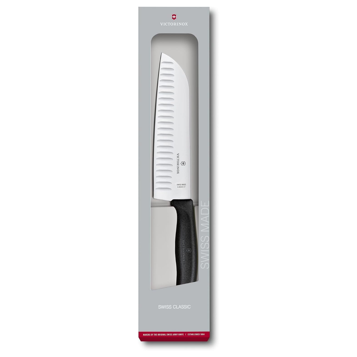 Swiss Classic 17 cm Honeycomb-Edge Santoku Knife – Victorinox