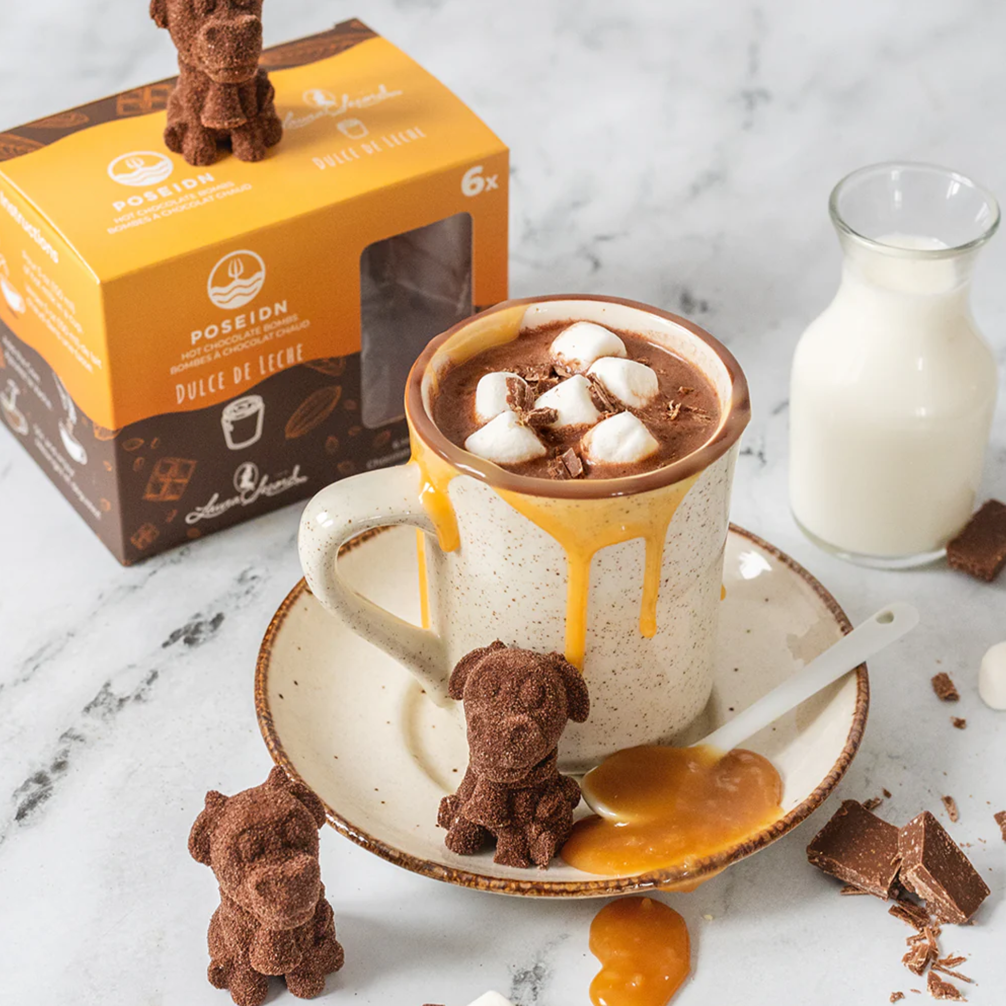 Set of 6 Dulce de Leche Hot Chocolate Bombs – Poseidon