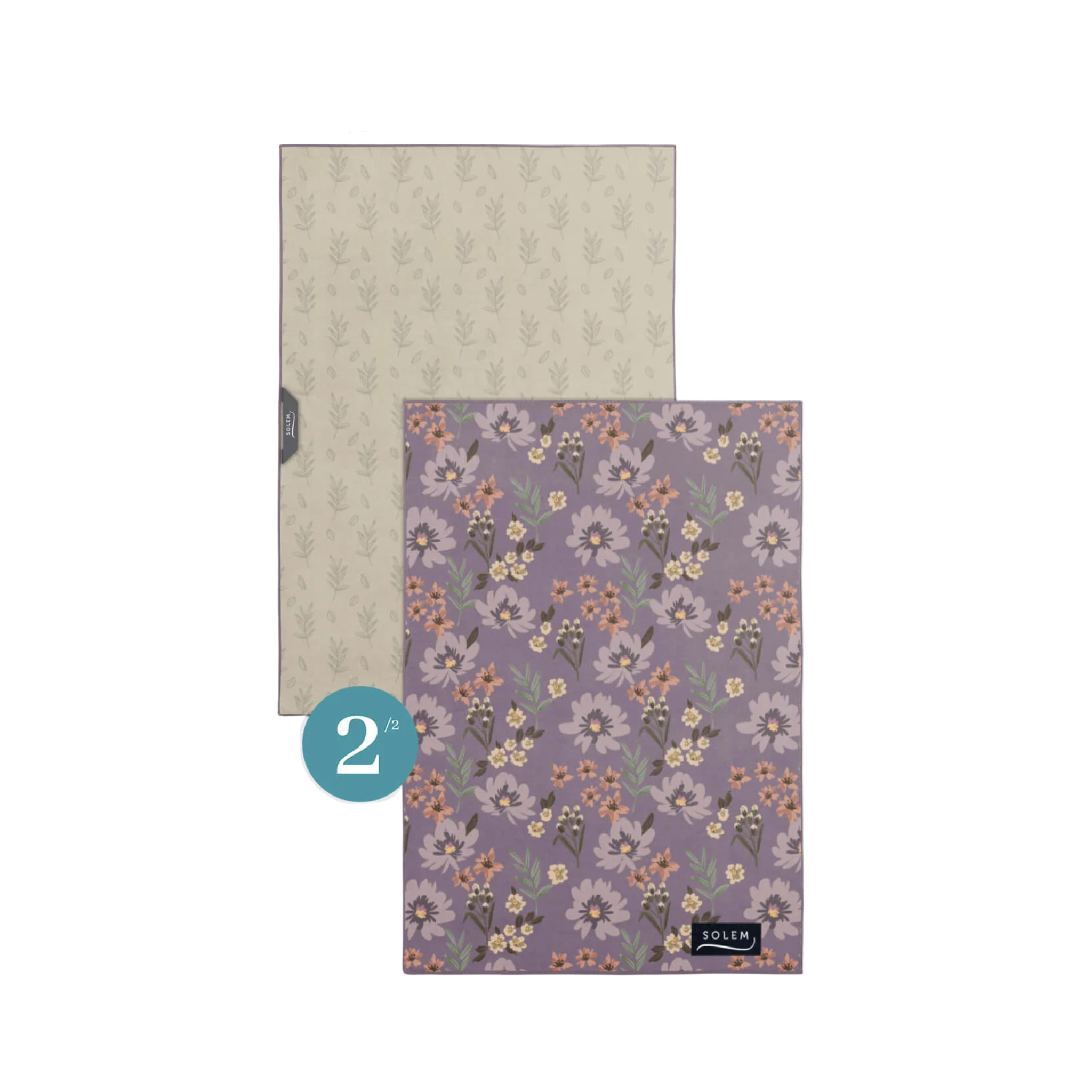 Ensemble de 2 linges vitres et miroirs Douce Floraison - Solem