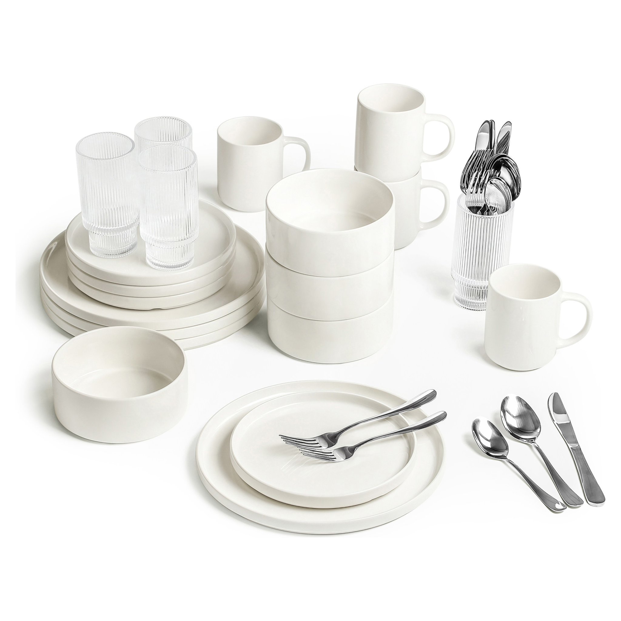 Ensemble de vaisselle en porcelaine 40 pièces - Stone Lain