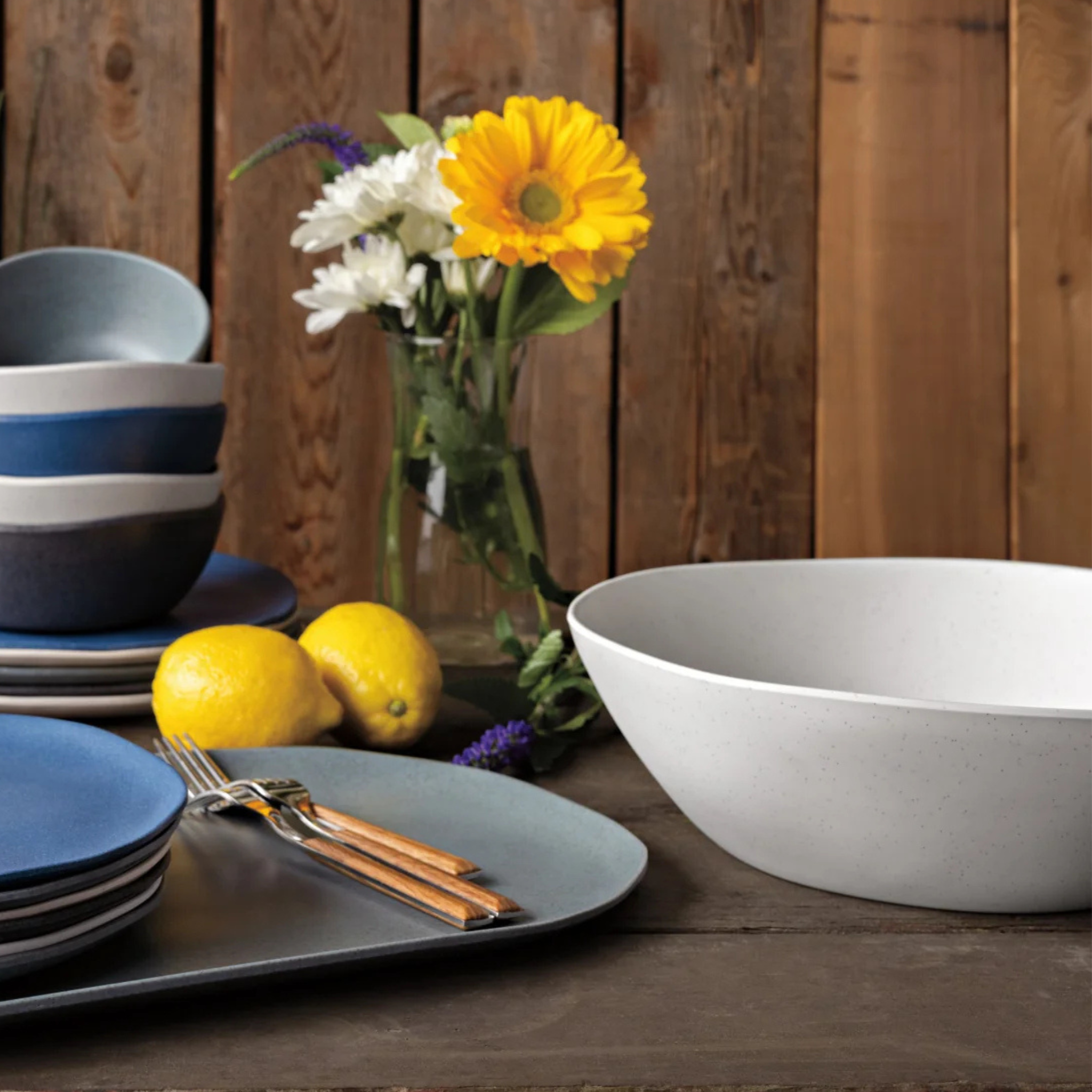 Bol à céréales en mélamine Fresco blanc-vanille 650 ml - Danica