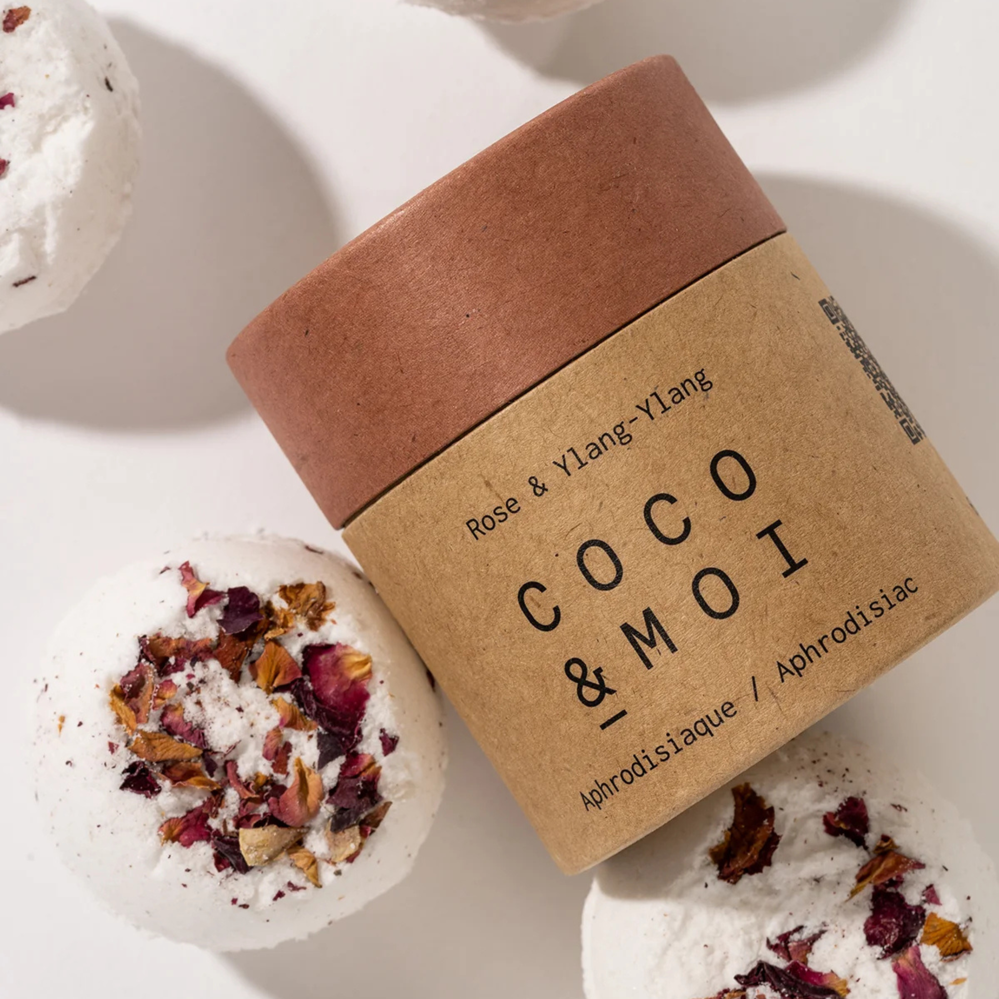 Bombe de bain Rose & Ylang Ylang 68g - Coco et Moi