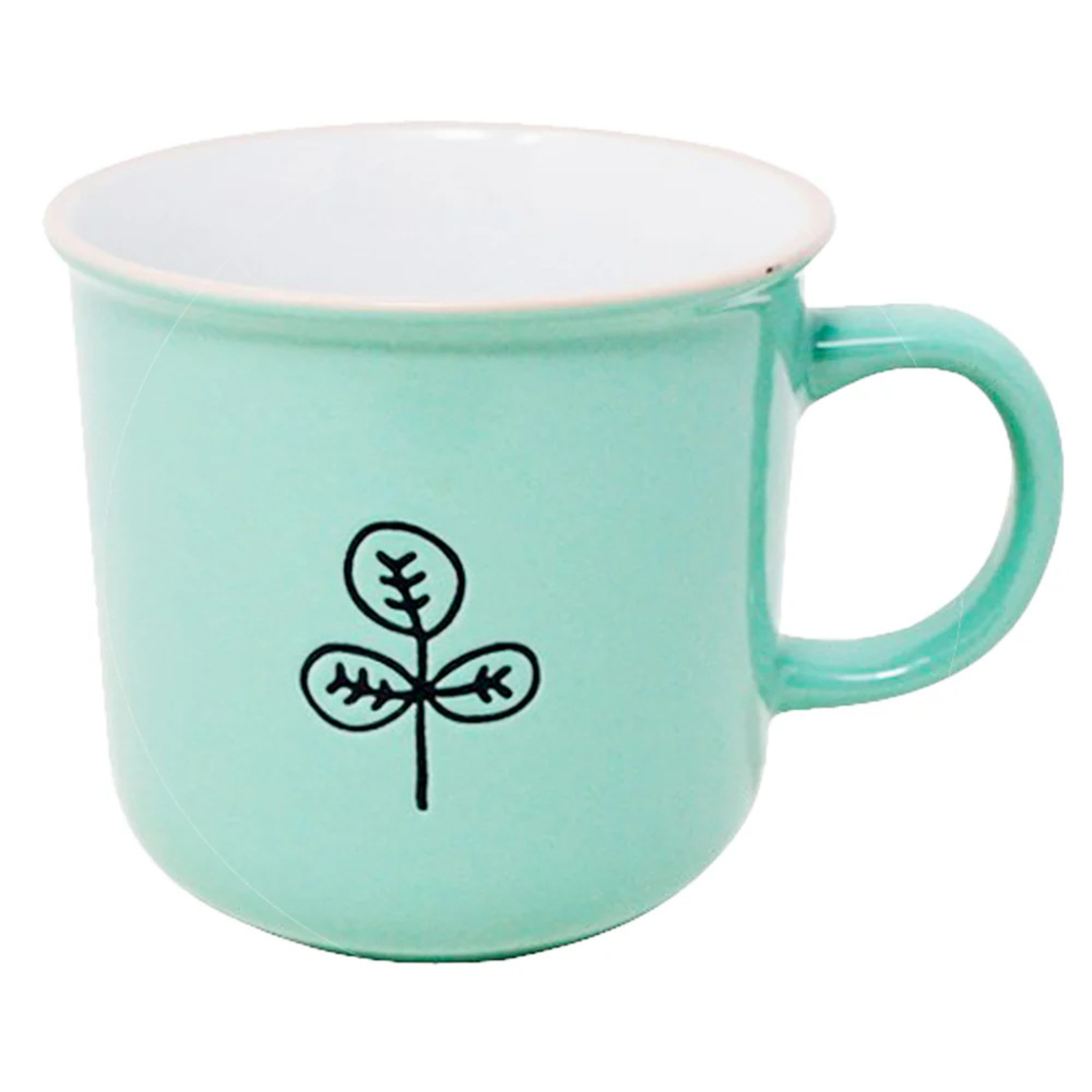 Tasse en grès Verte "Merci de m'aider à grandir" 400ml