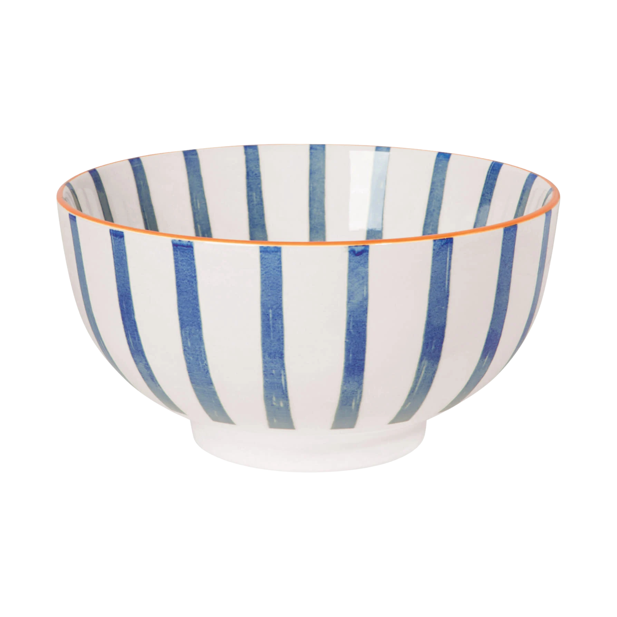 Bol rayé Bleu avec motif citron 4.5" - Danica